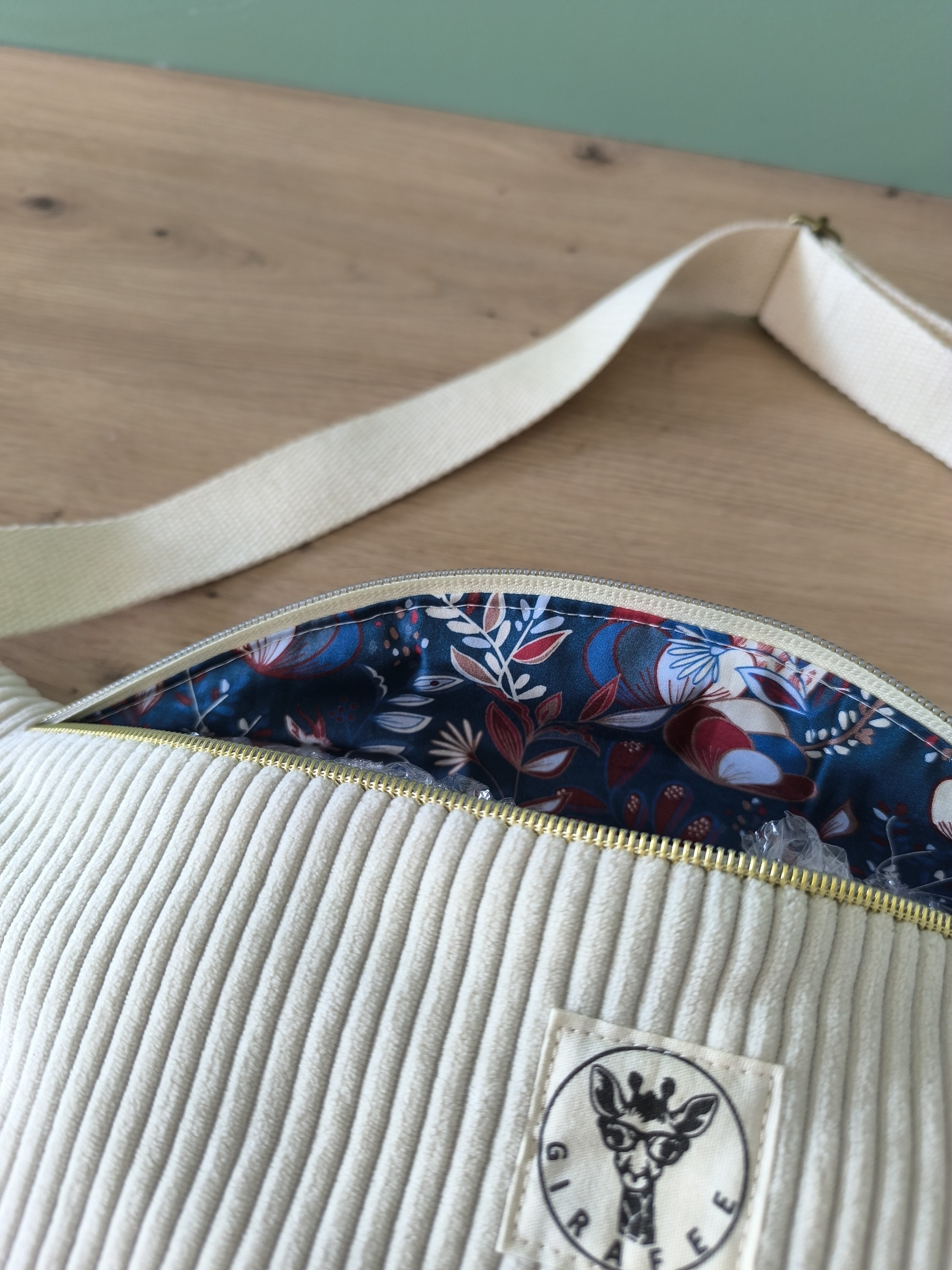 Sac banane GALAXY velours écru