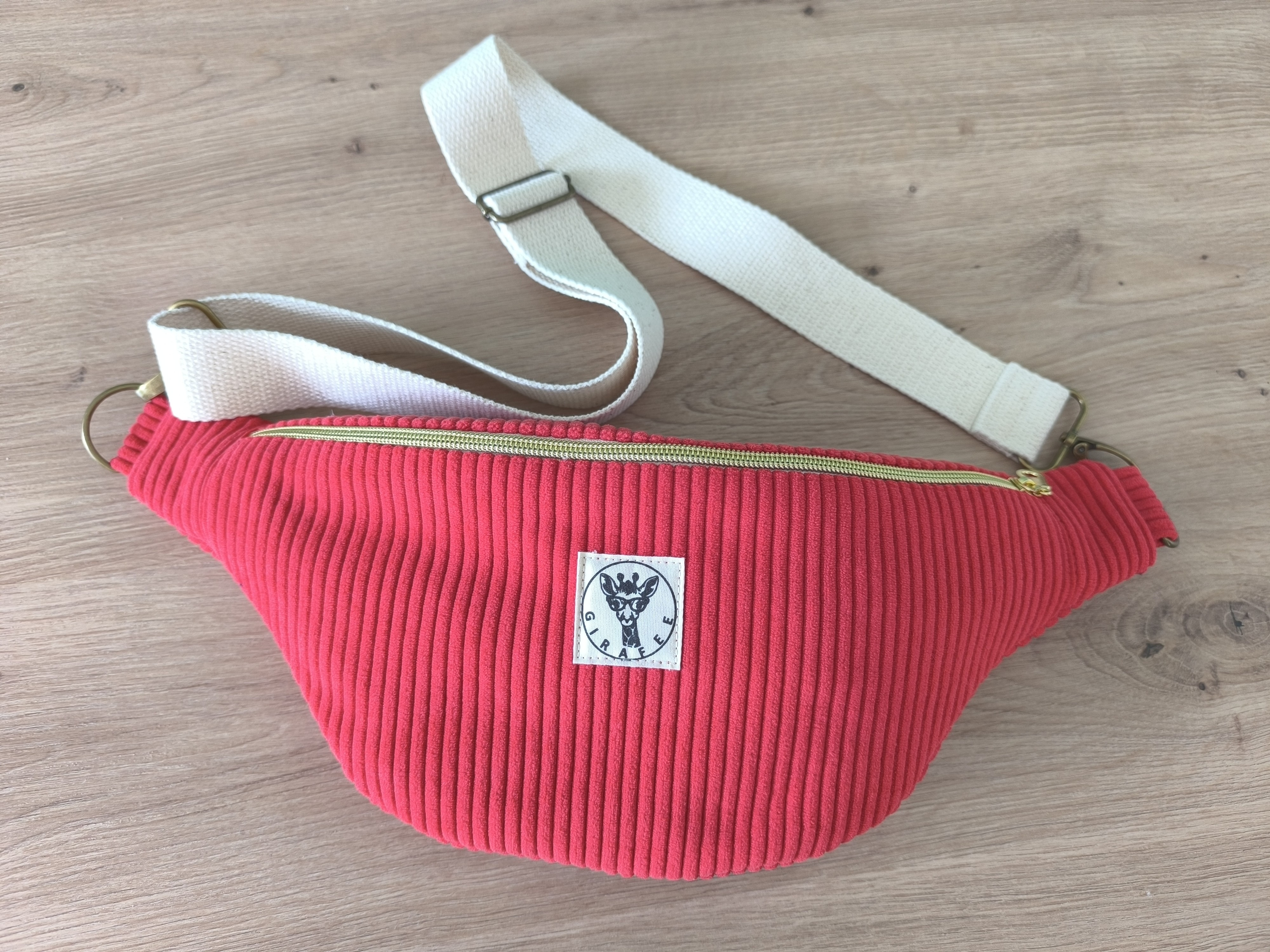 Sac banane GALAXY velours rouge