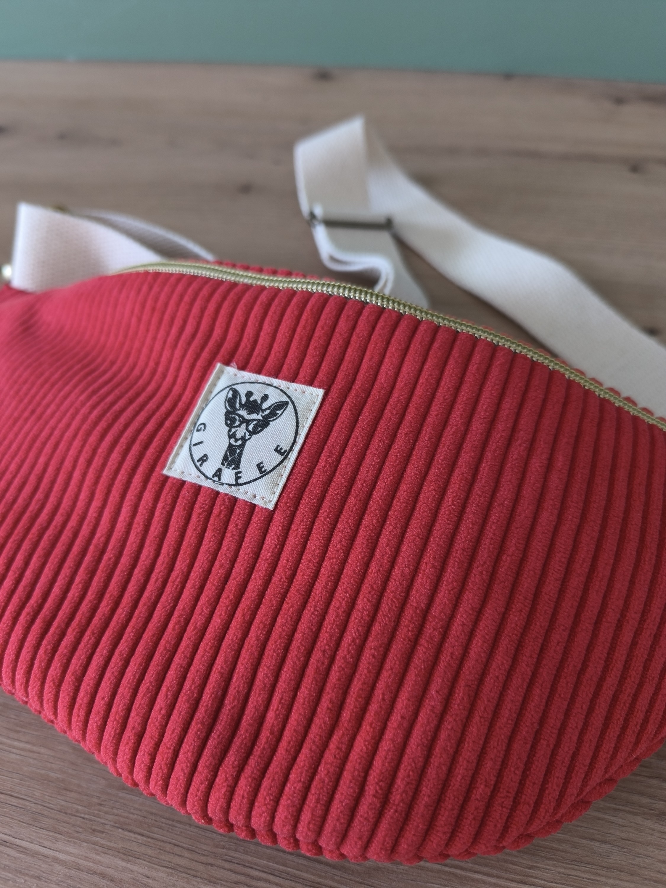 Sac banane GALAXY velours rouge