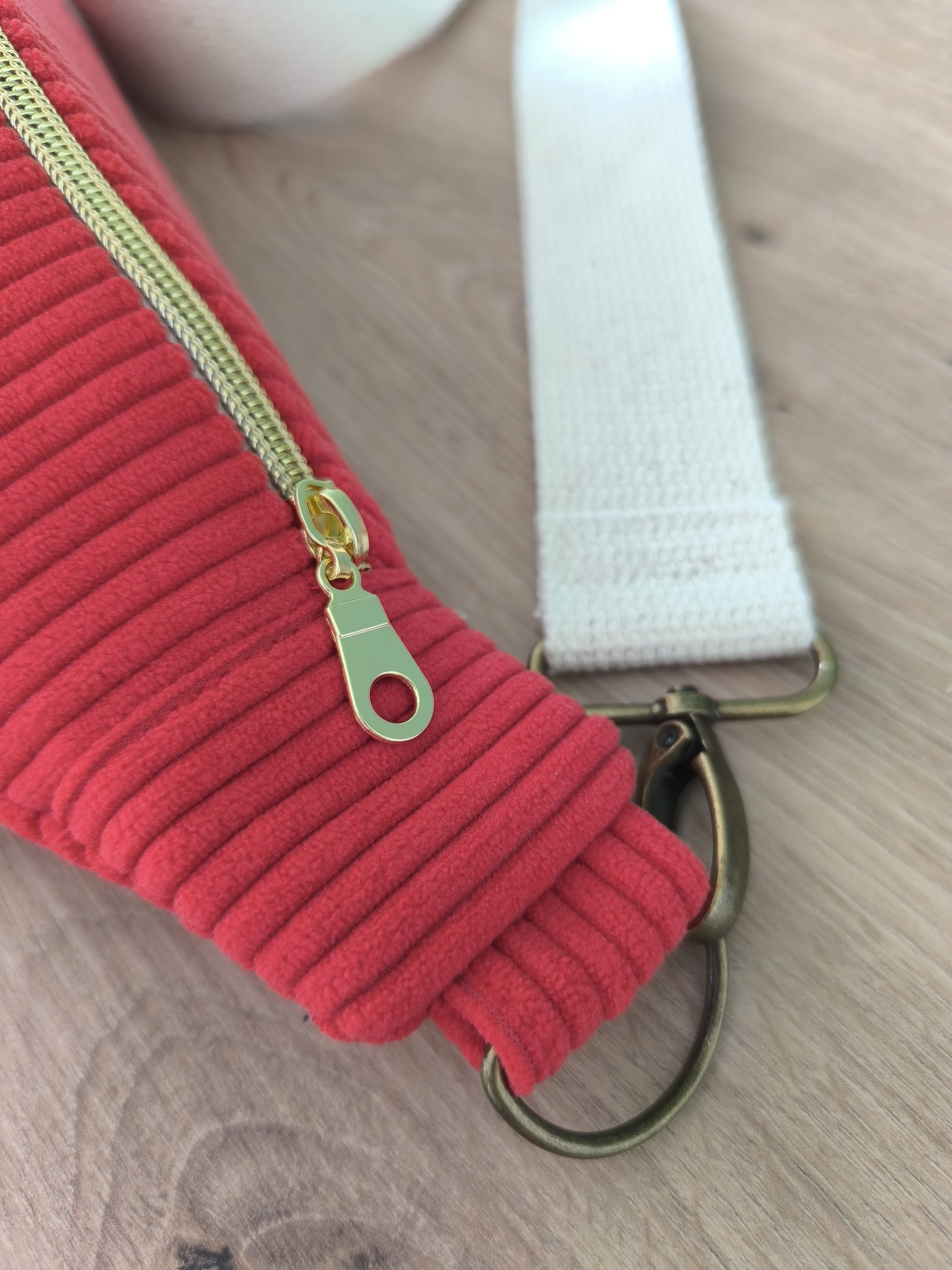 Sac banane GALAXY velours rouge