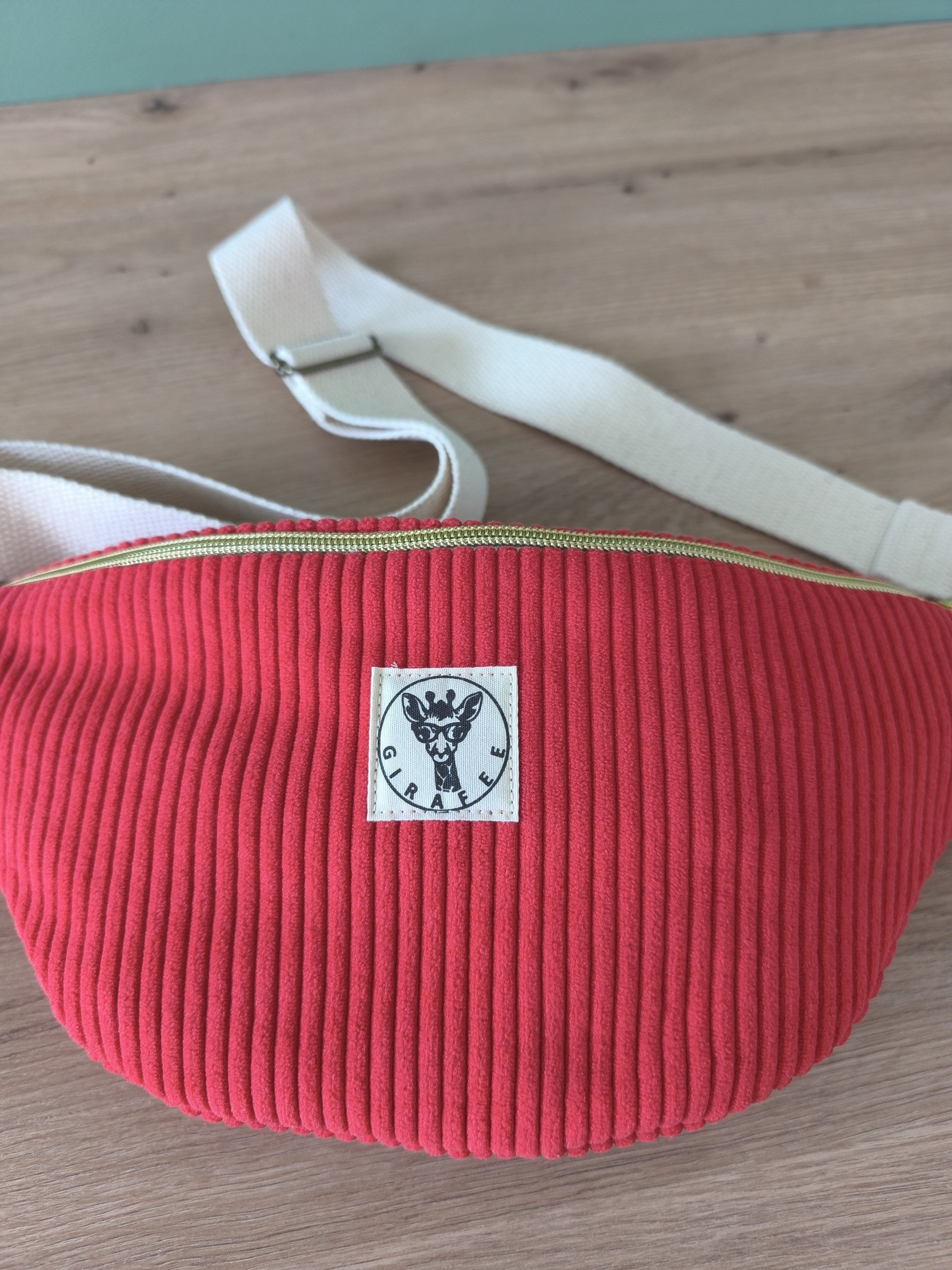 Sac banane GALAXY velours rouge