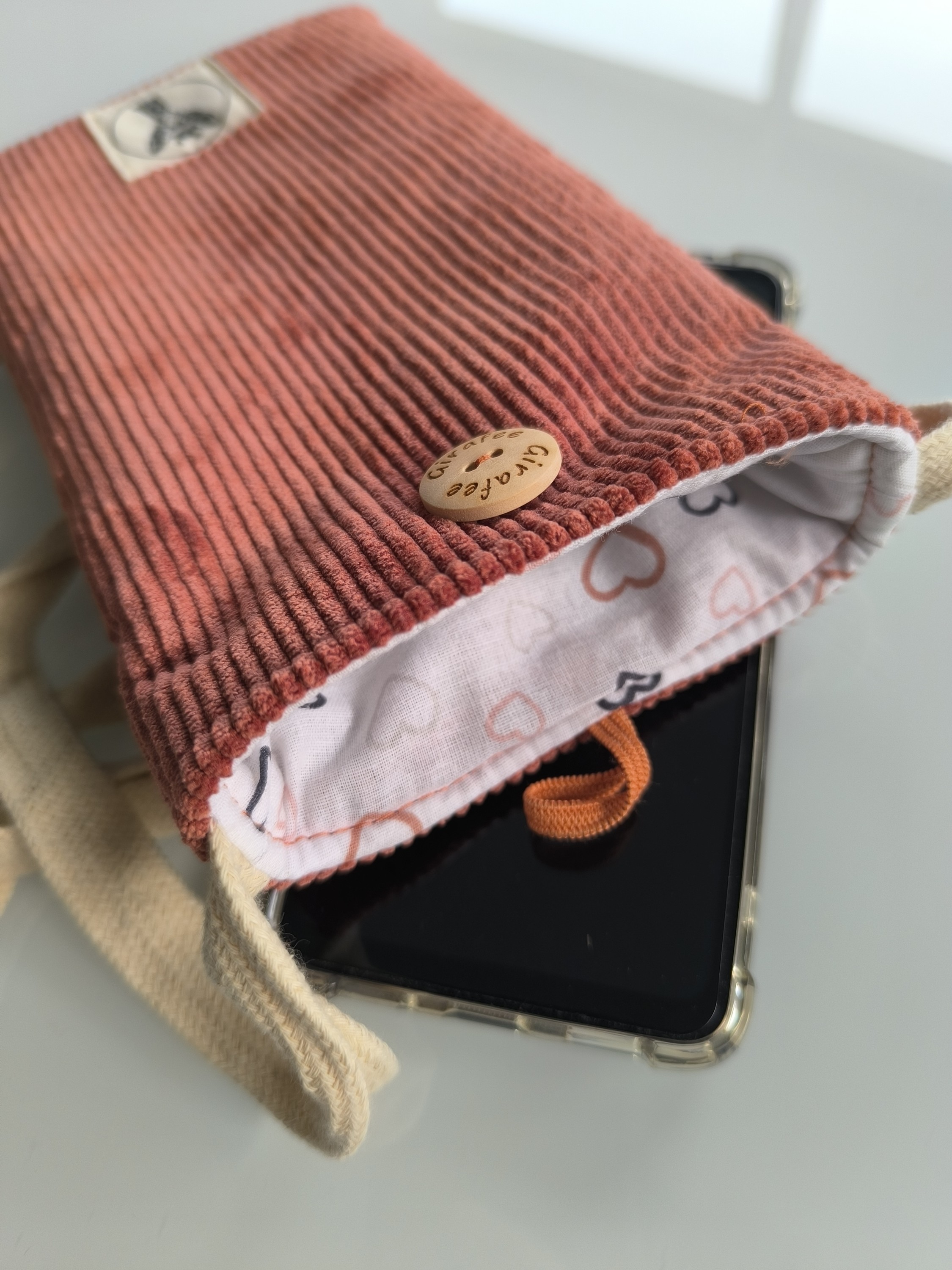 Housses de téléphone portable SATURNE velours saumon