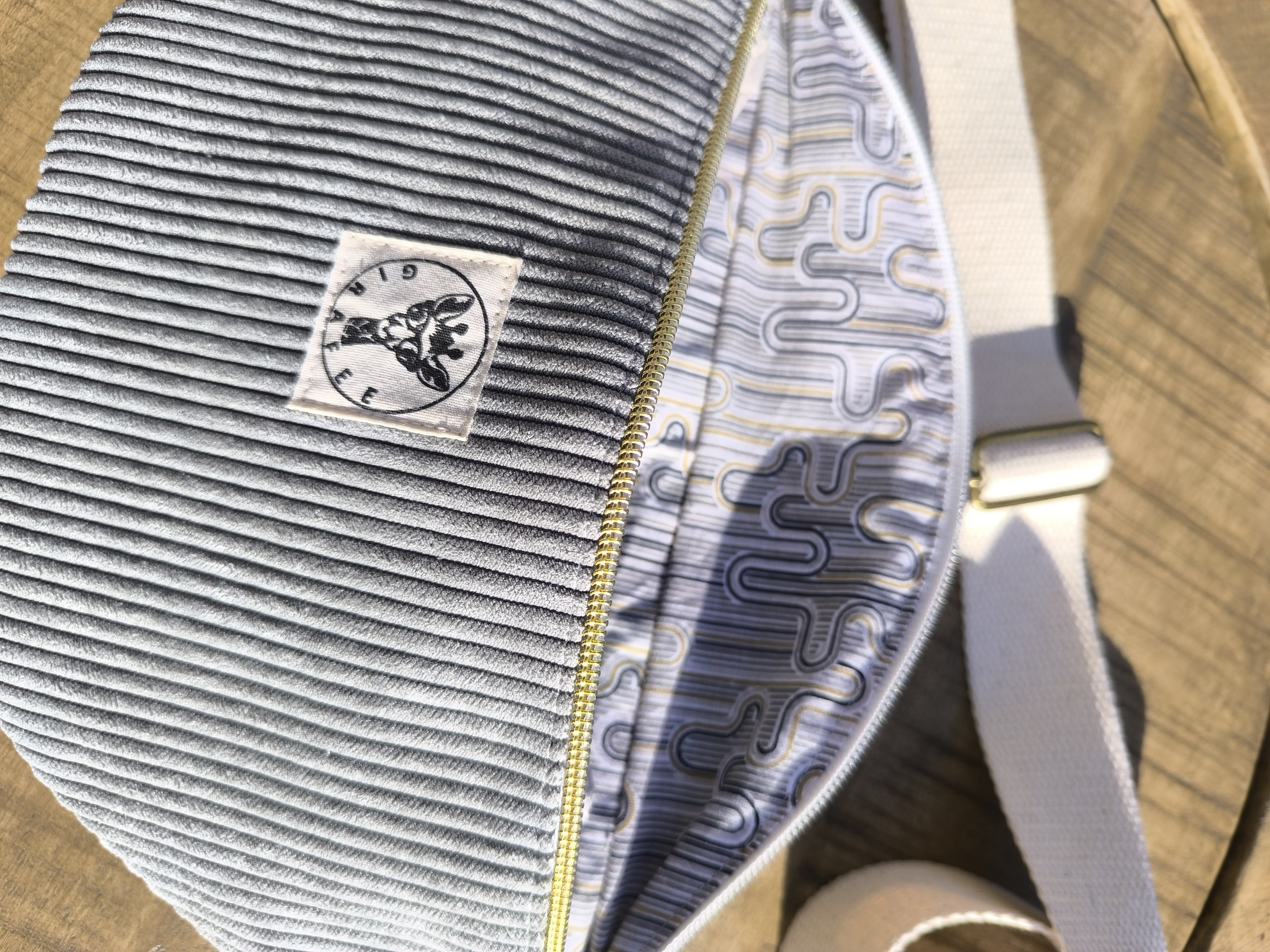 Sac banane GALAXY velours gris