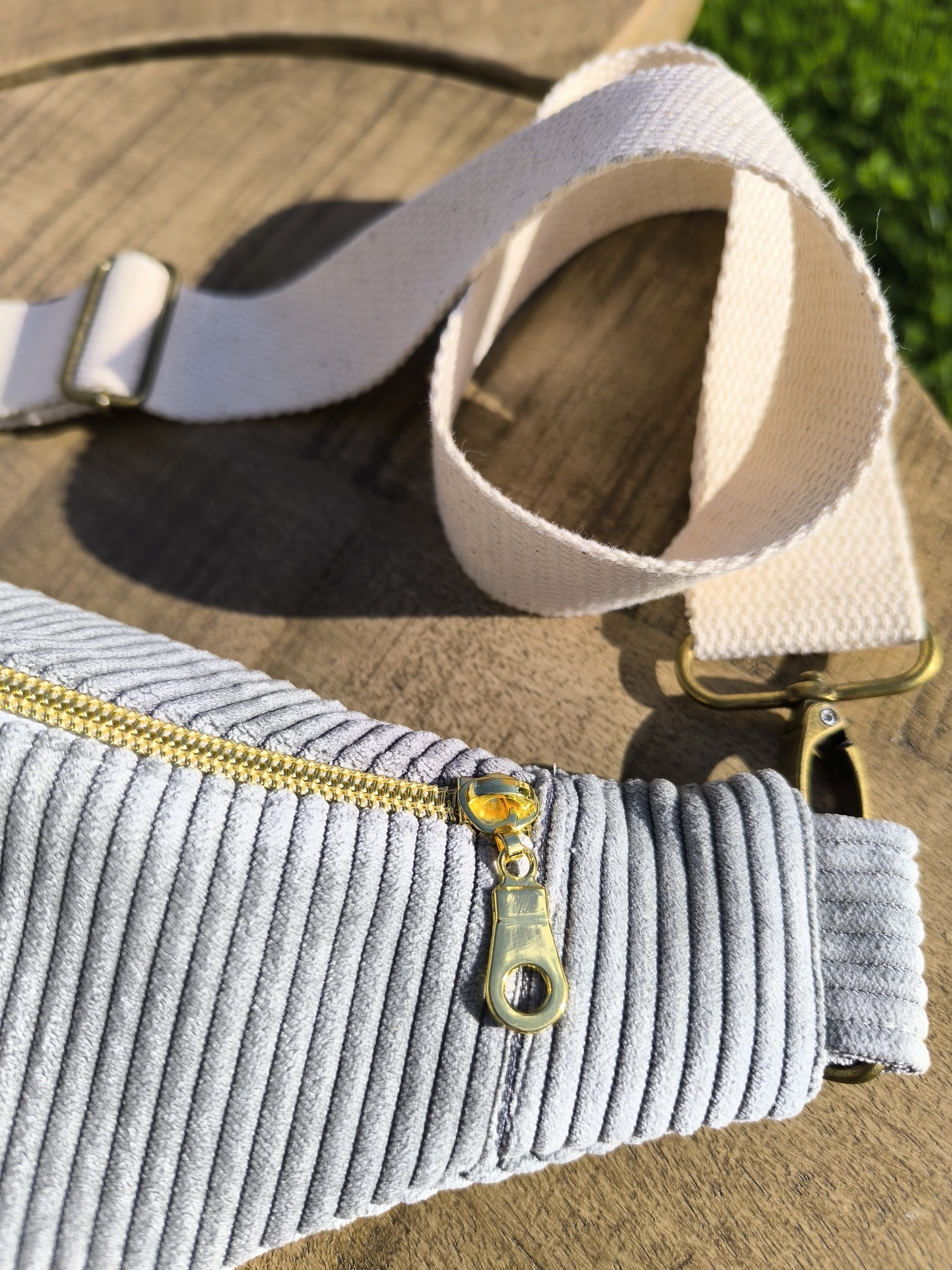 Sac banane GALAXY velours gris