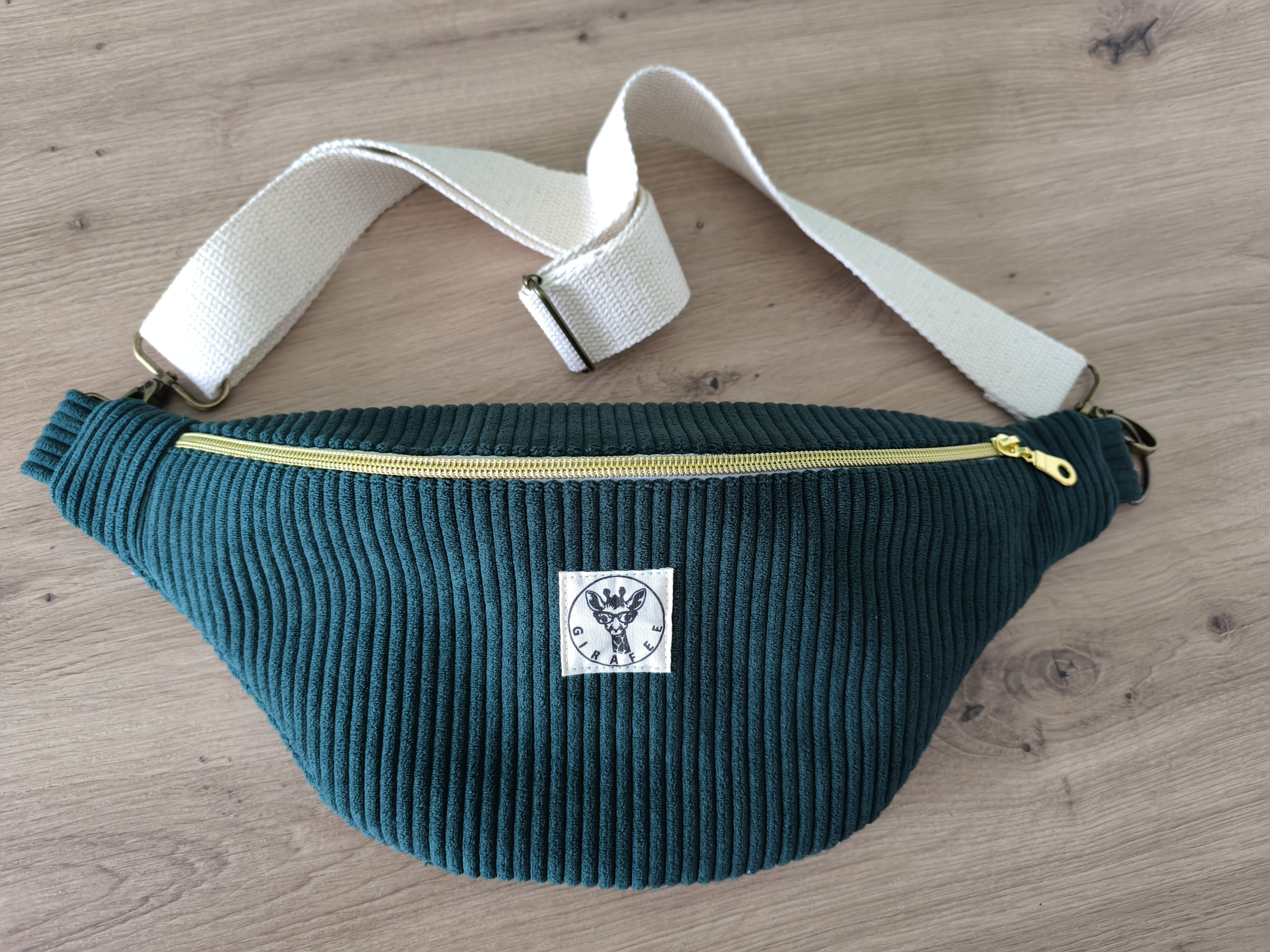 Sac banane GALAXY velours vert sapin