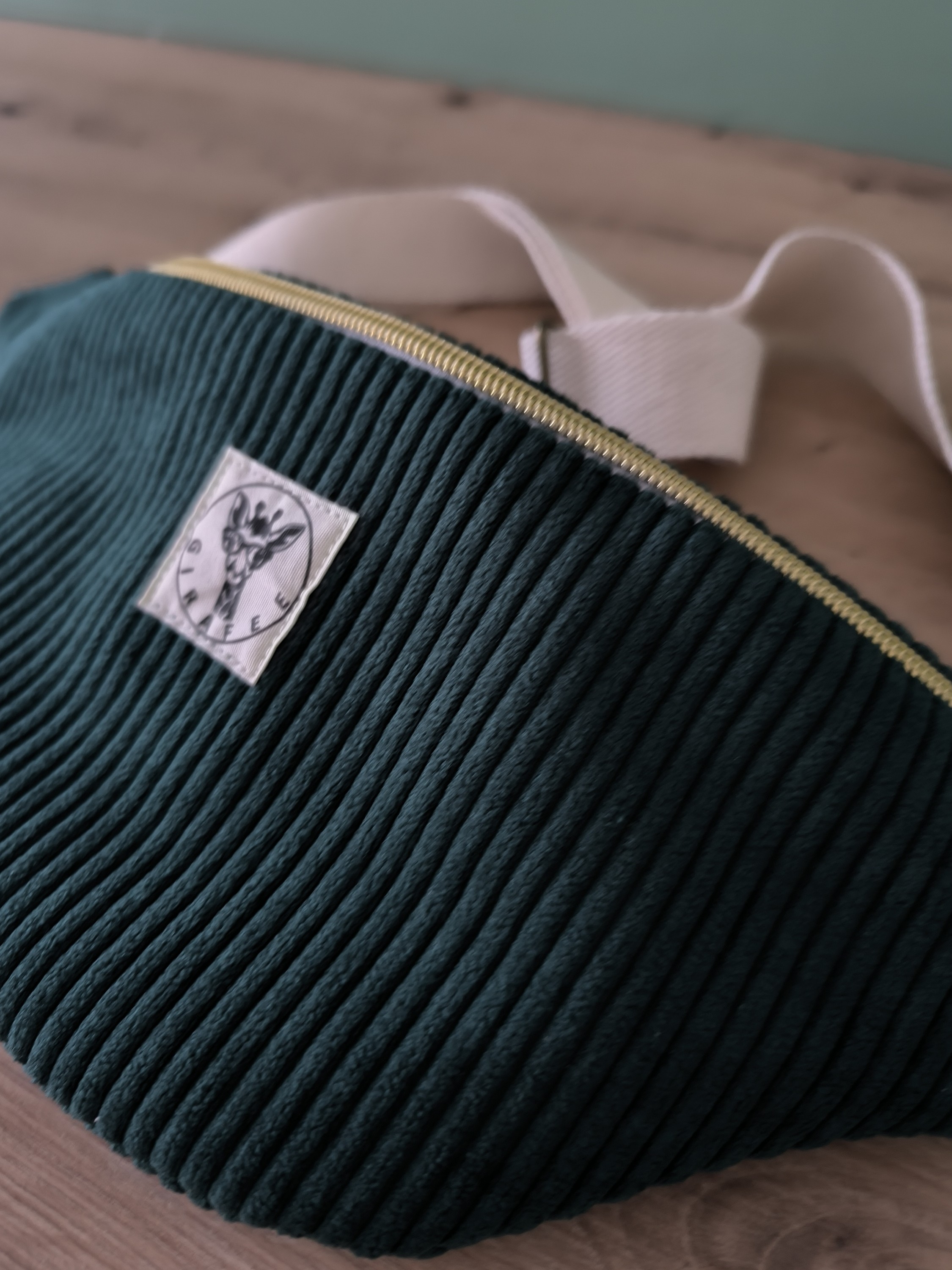 Sac banane GALAXY velours vert sapin