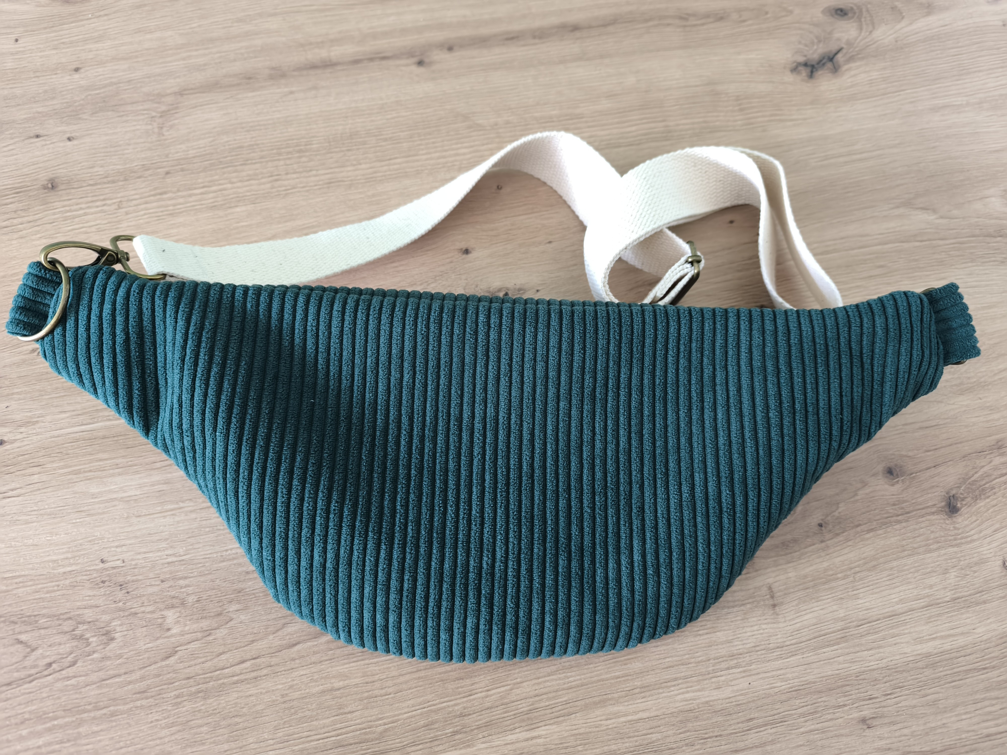 Sac banane GALAXY velours vert sapin