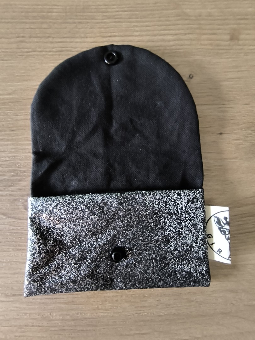 Pochette cotons / cotons-tiges ZEPHYR noir pailleté