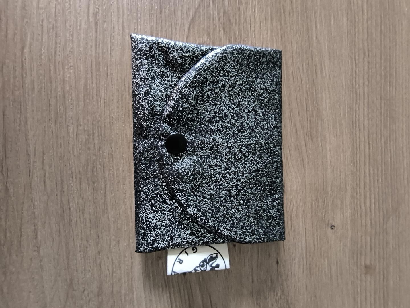 Pochette cotons / cotons-tiges ZEPHYR noir pailleté