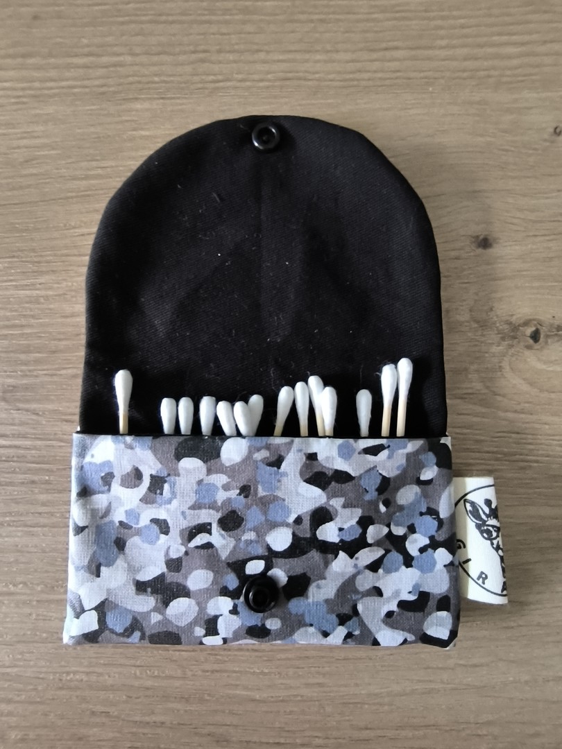 Pochette cotons / cotons-tiges ZEPHYR gris bleu