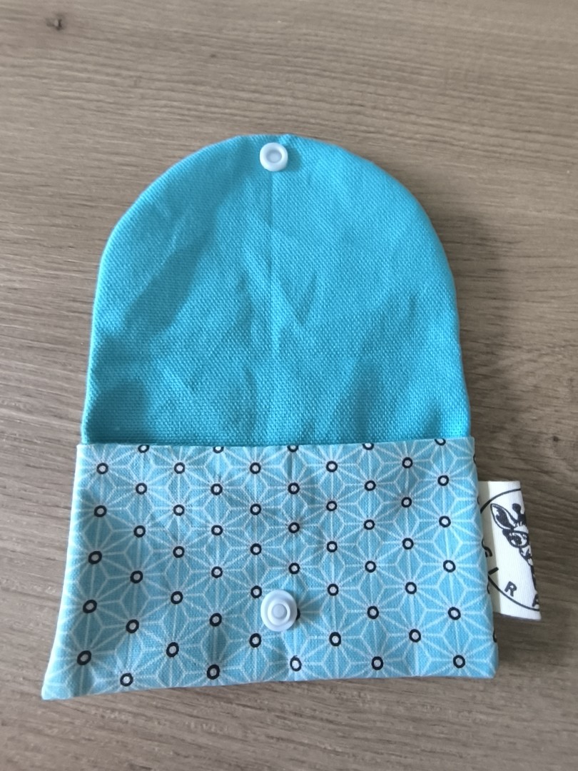 Pochette cotons / cotons-tiges ZEPHYR turquoise