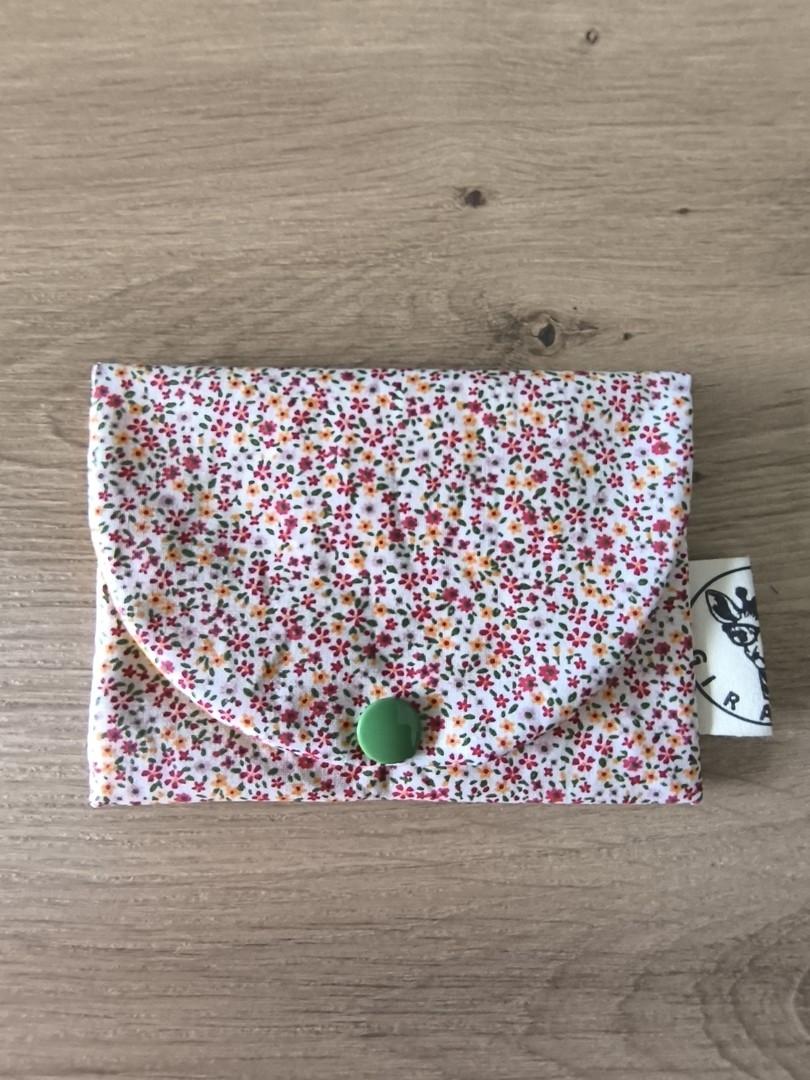 Pochette cotons / cotons-tiges ZEPHYR petite fleur rose