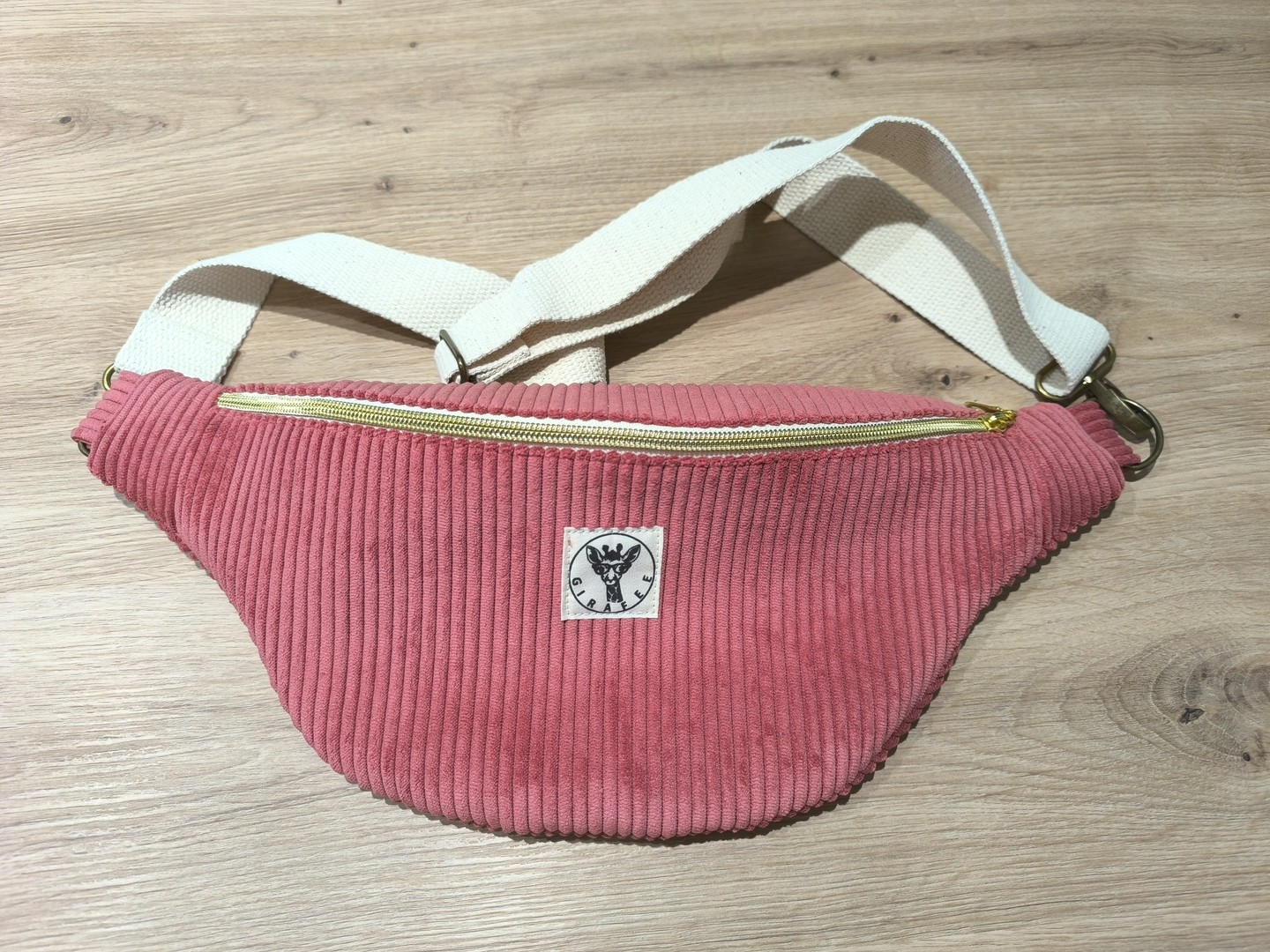 Sac banane GALAXY velours framboise