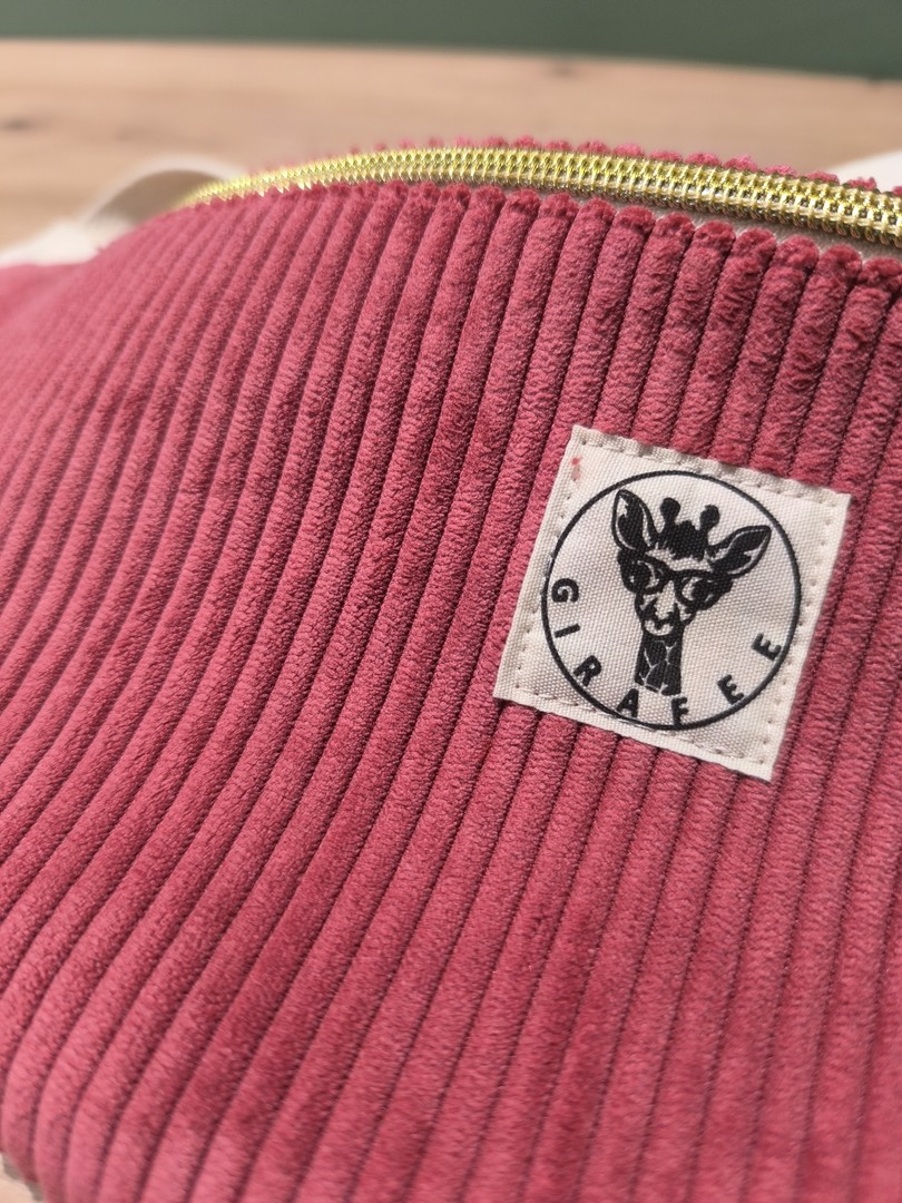 Sac banane GALAXY velours framboise