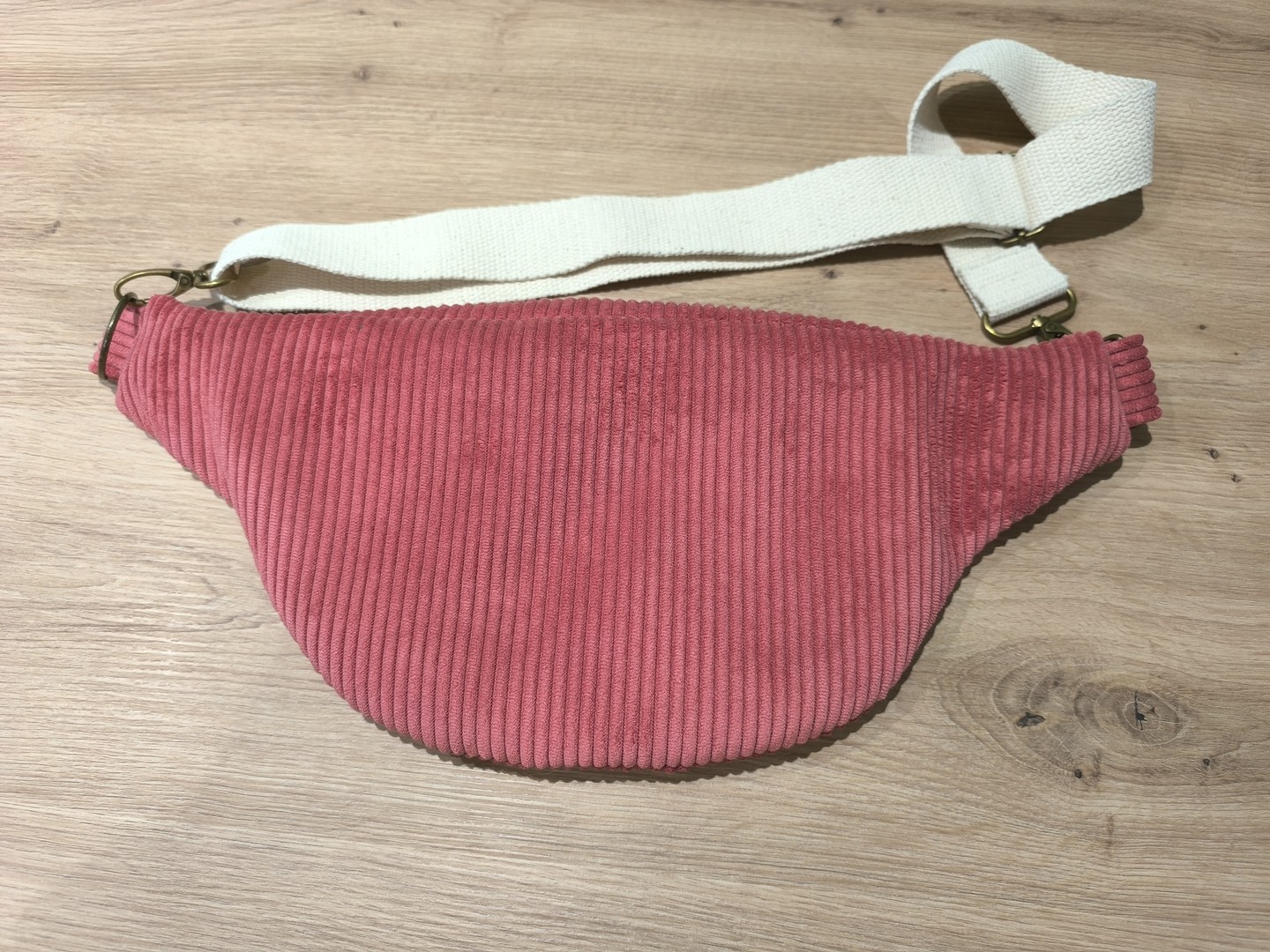 Sac banane GALAXY velours framboise