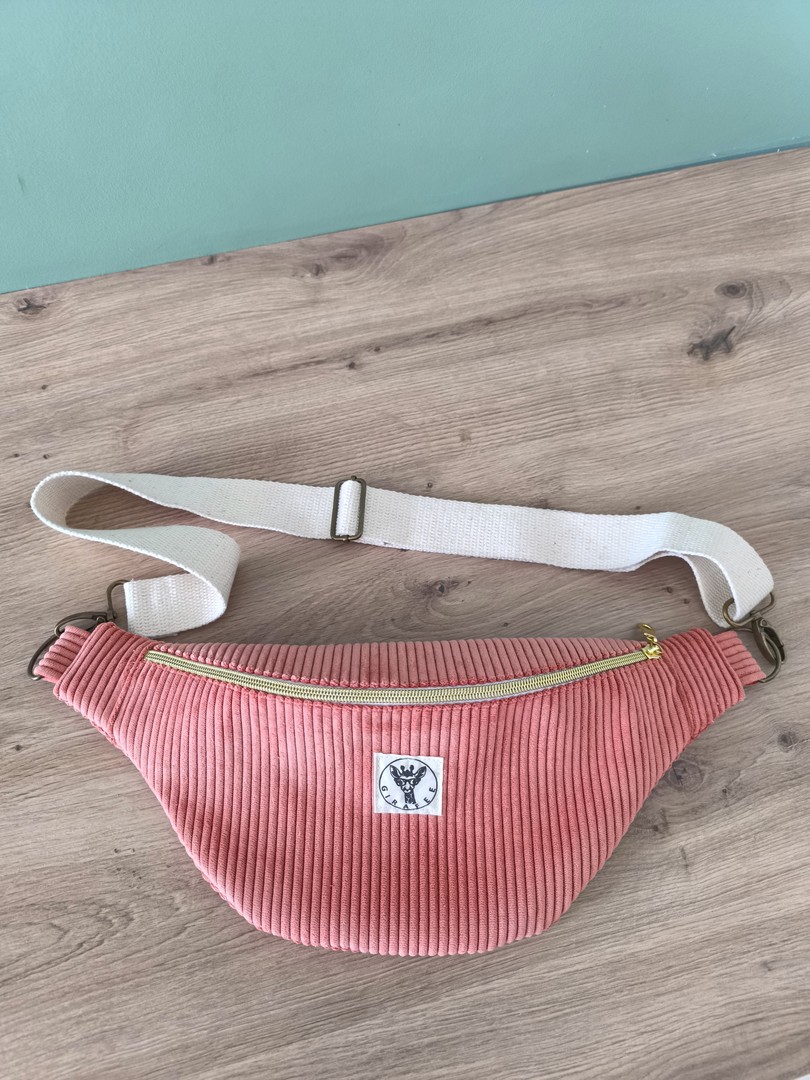 Sac banane GALAXY velours corail