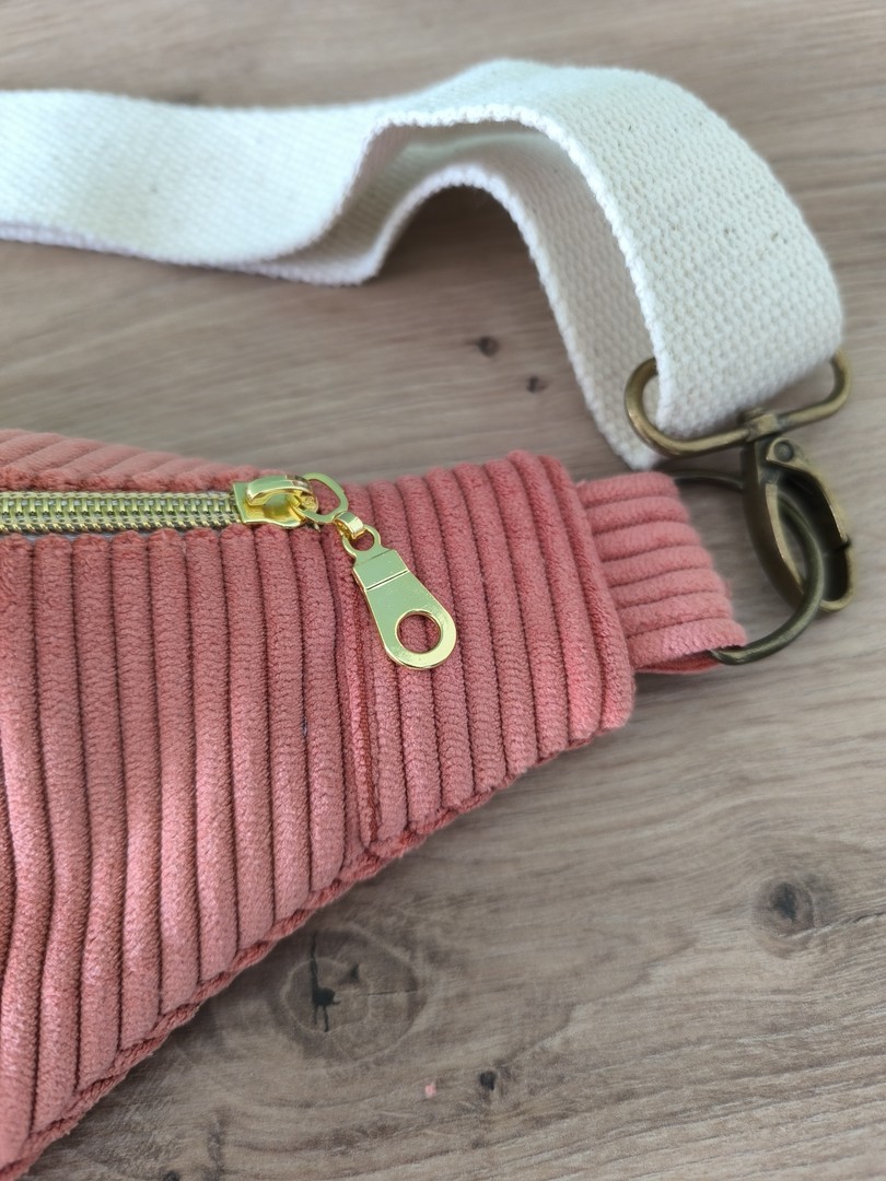 Sac banane GALAXY velours corail