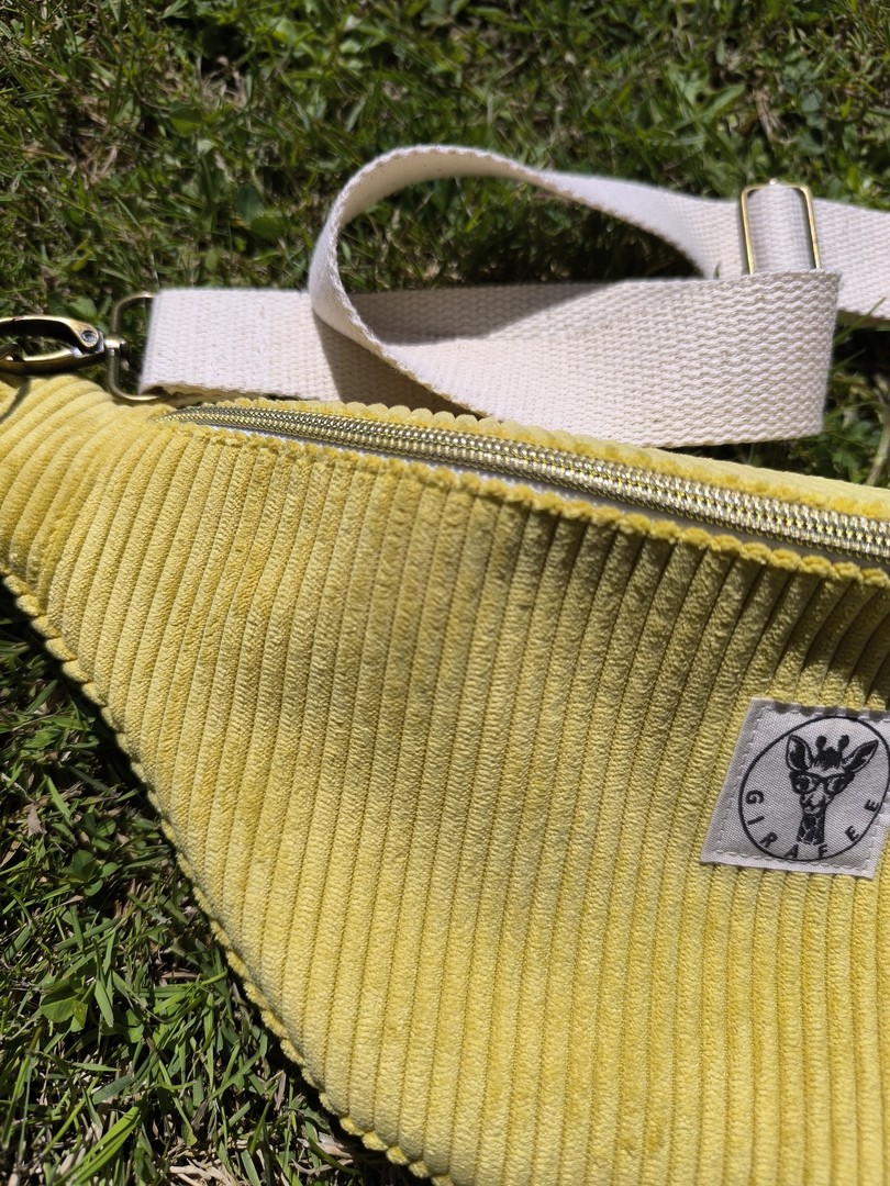 Sac banane GALAXY velours jaune vif