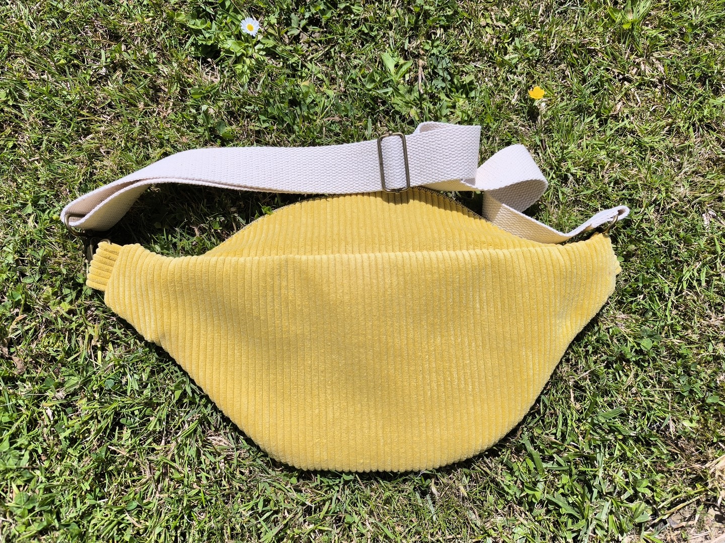 Sac banane GALAXY velours jaune vif