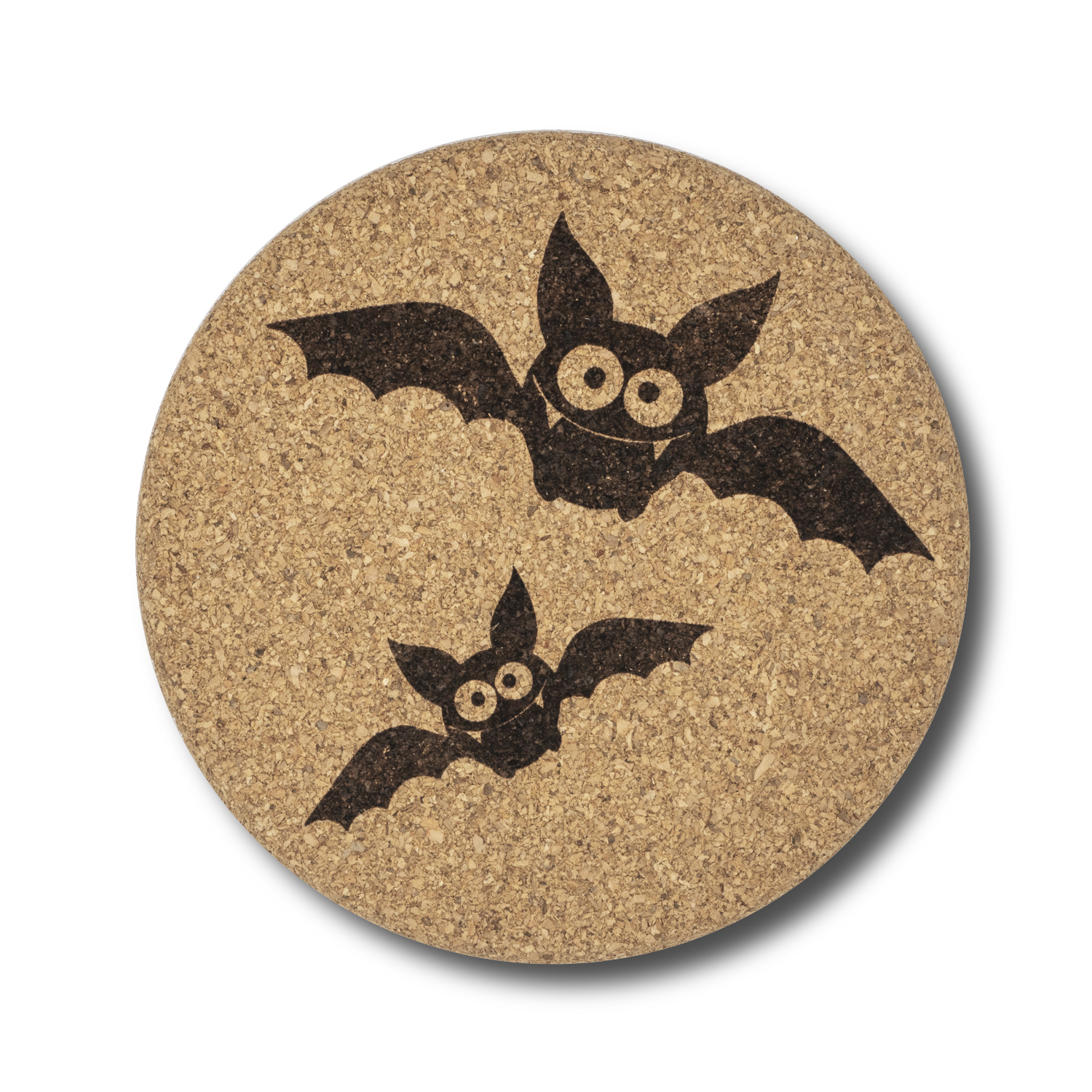 Cork coasters with Halloween inspired motifs / Ddessous de verre en liège avec motifs inspirés par Halloween