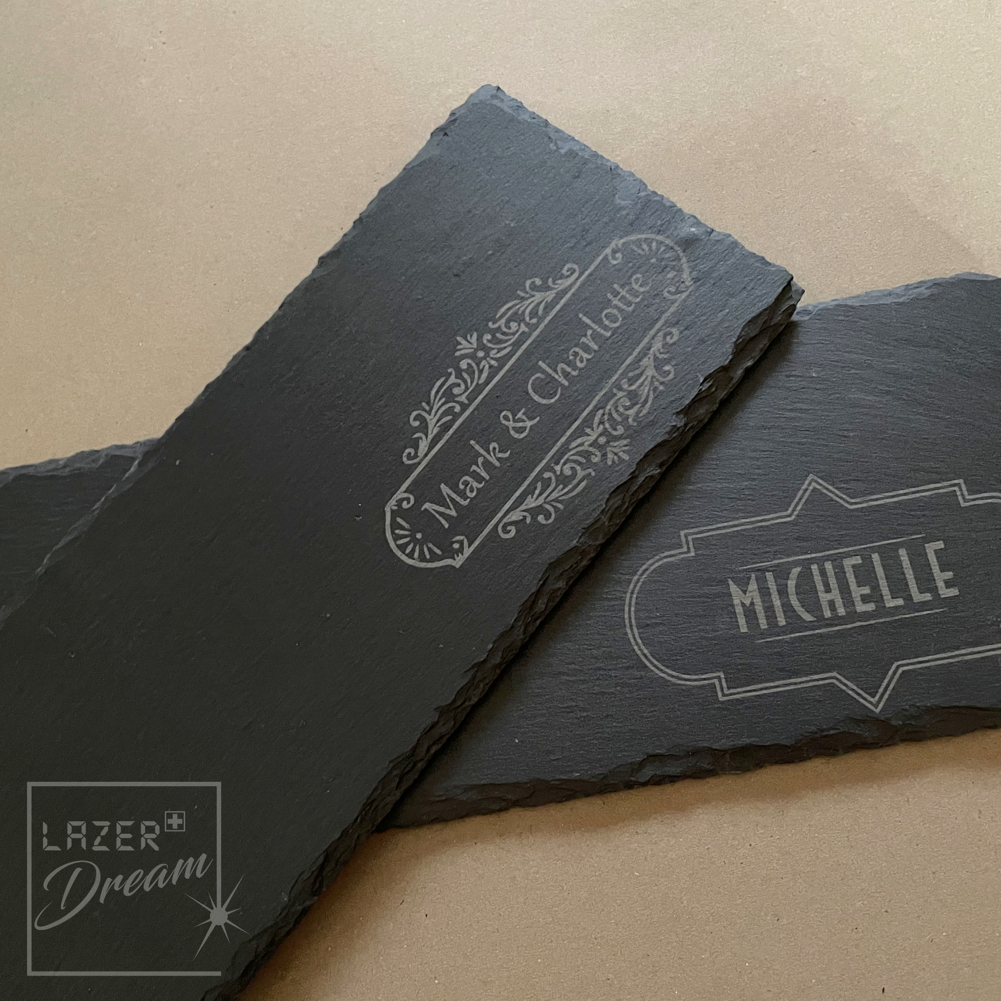 30x11cm Slate board - Customizable / Planche apéro en ardoise personnalisable