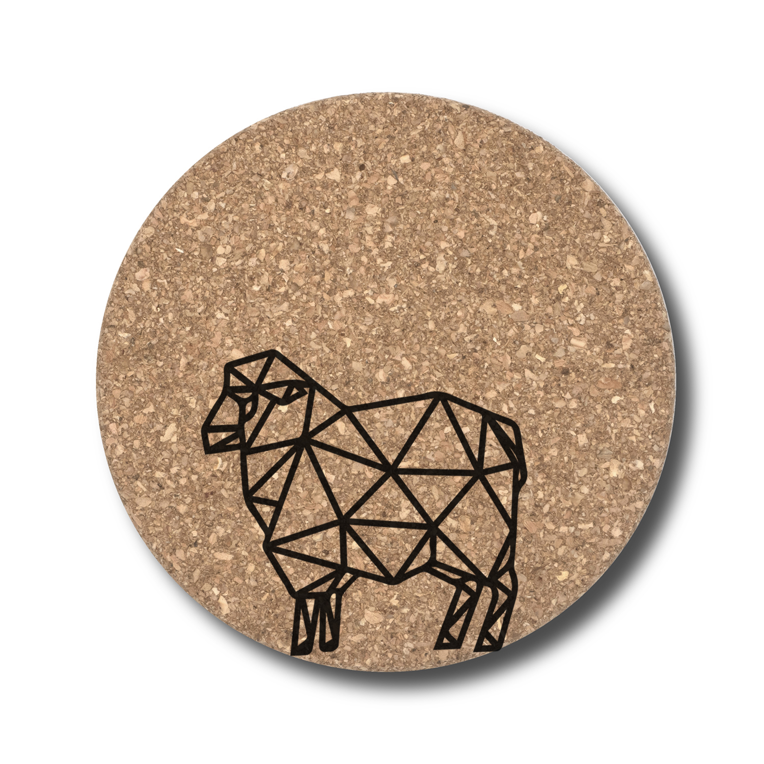 Cork coasters with animal signs motifs  / Dessous de verre en liège avec motifs de signes d'animaux