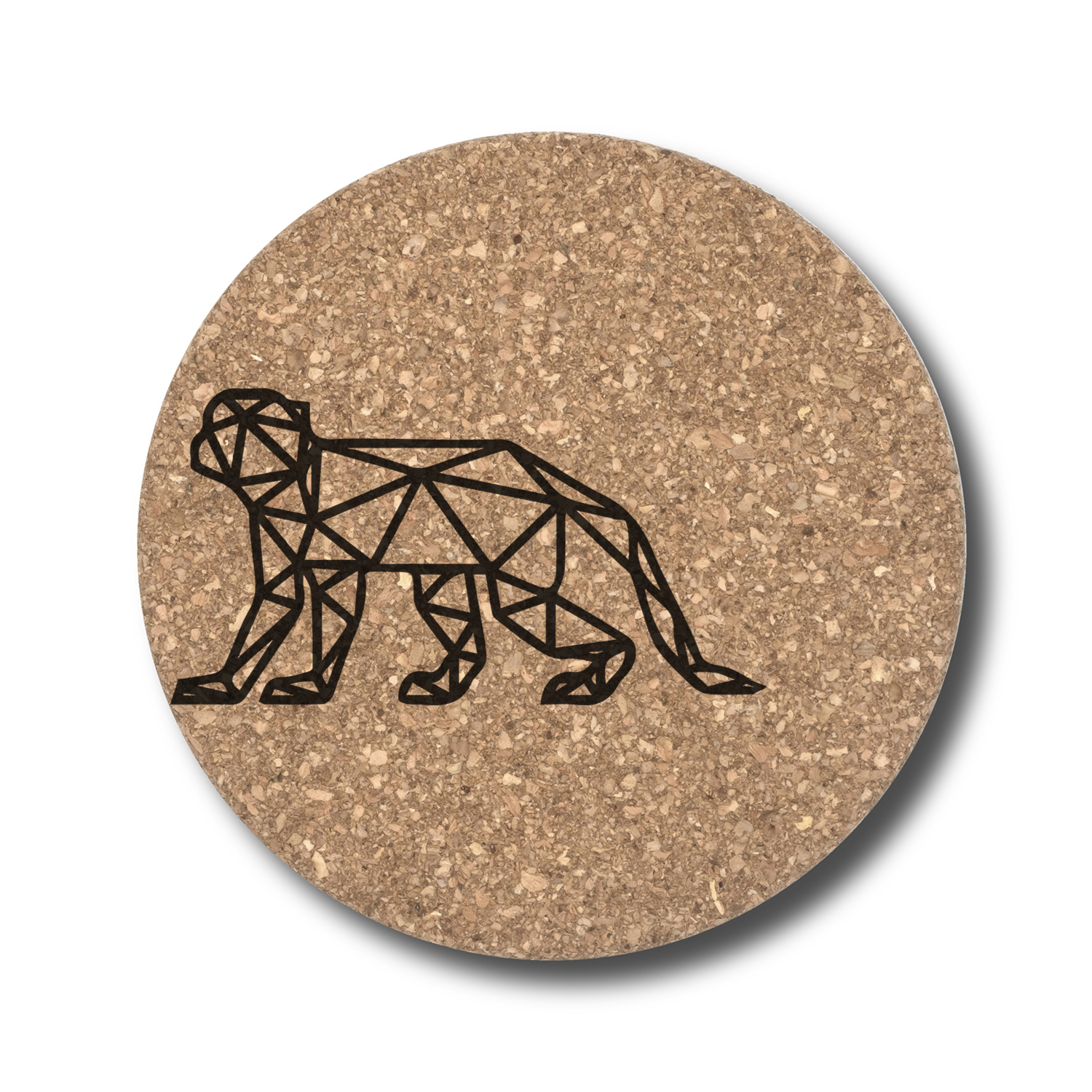 Cork coasters with animal signs motifs  / Dessous de verre en liège avec motifs de signes d'animaux
