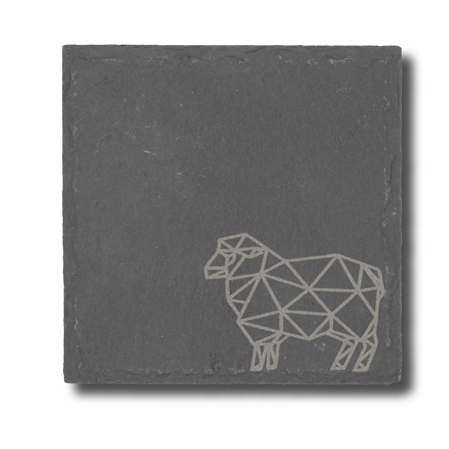Slate coasters with animal signs motifs  / Dessous de verre en ardoise avec motifs de signes d'animaux