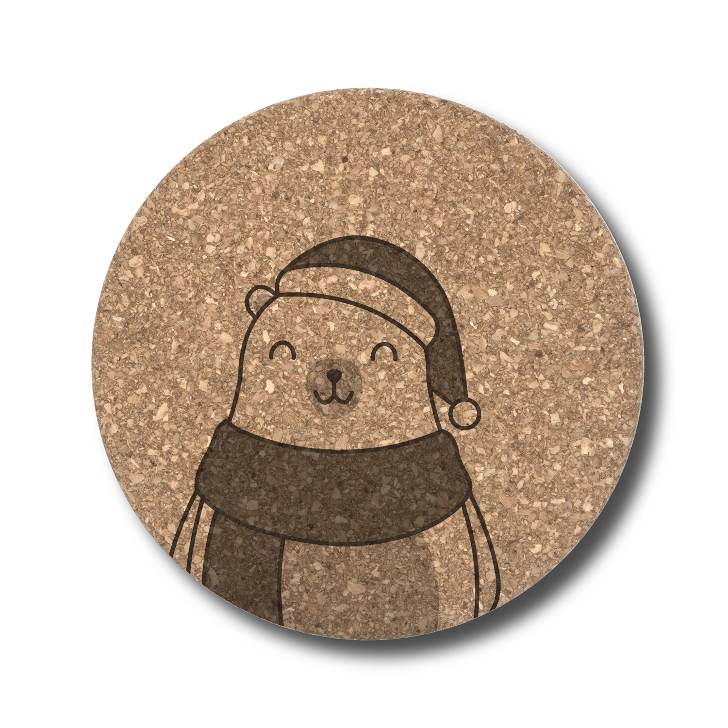 Cork coasters with Christmas inspired motifs  / Dessous de verre en liège avec motifs inspirés par Noël
