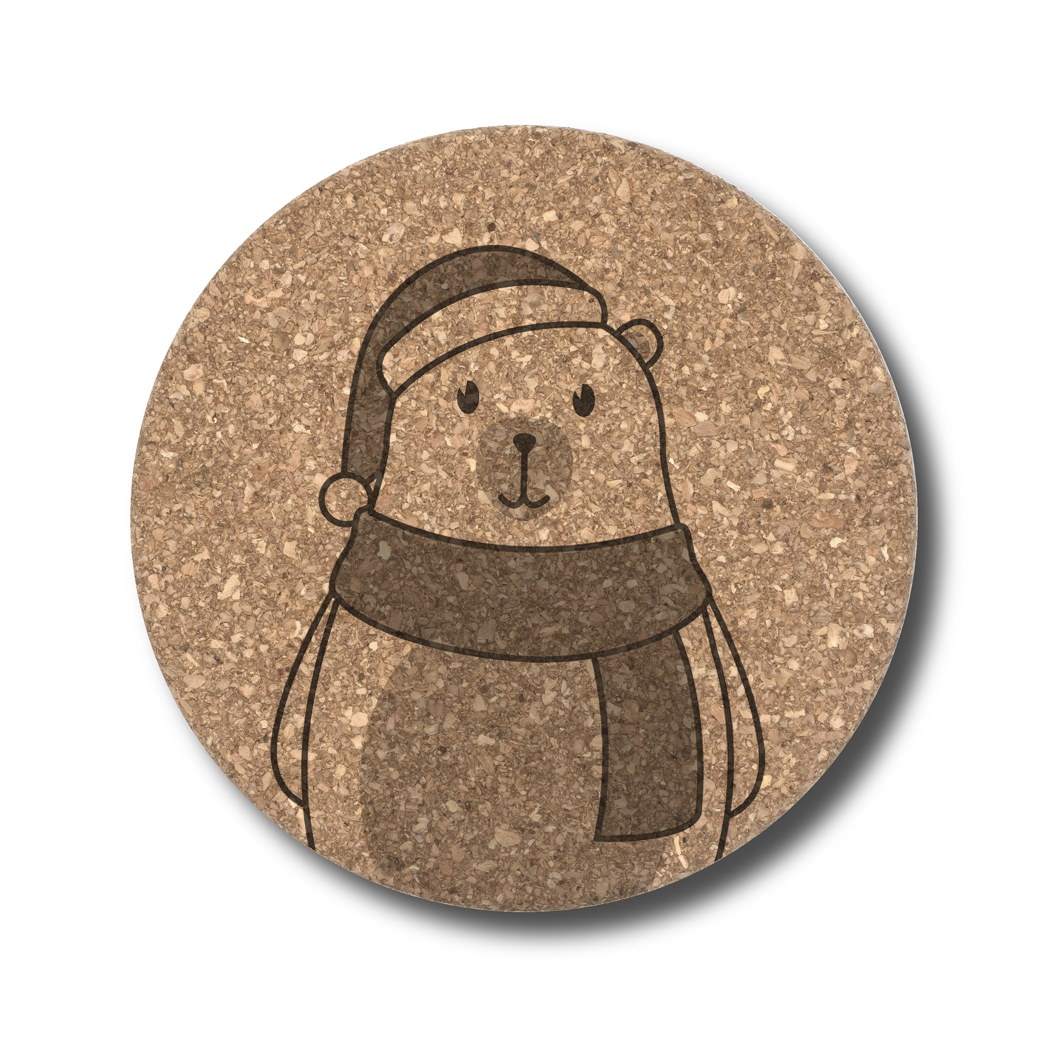 Cork coasters with Christmas inspired motifs  / Dessous de verre en liège avec motifs inspirés par Noël