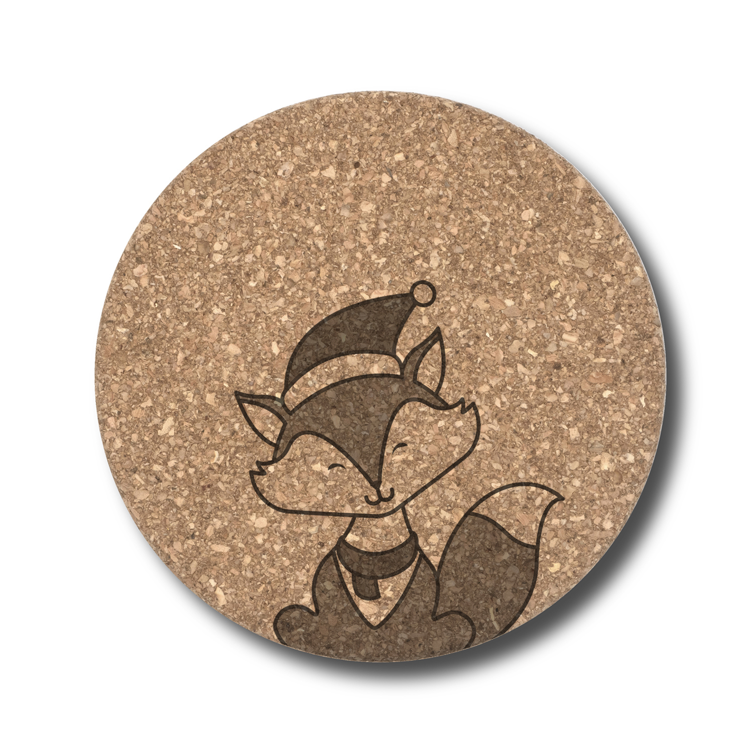 Cork coasters with Christmas inspired motifs  / Dessous de verre en liège avec motifs inspirés par Noël