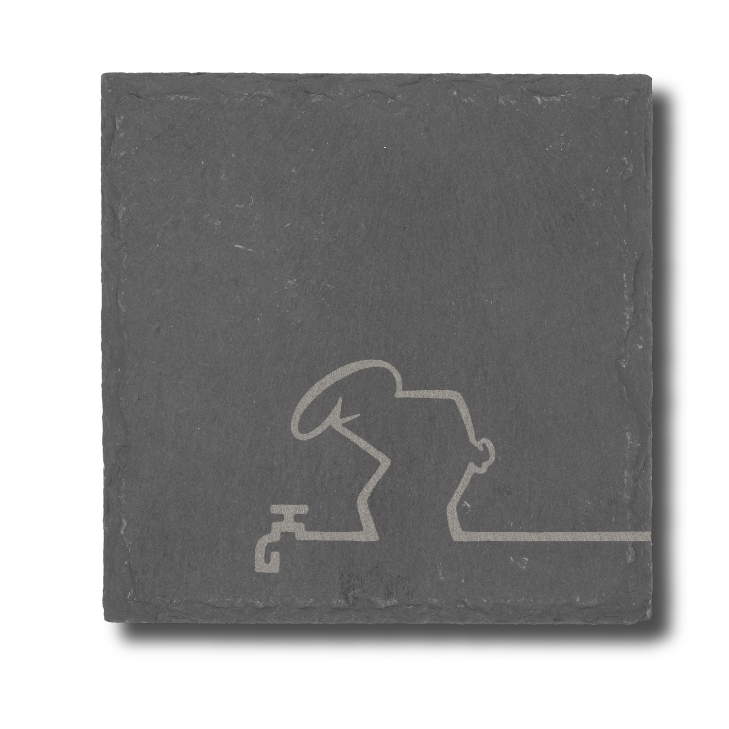 Slate coasters with La Linea inspired motifs / Dessous de verre en ardoise avec motifs inspirés par La Linea