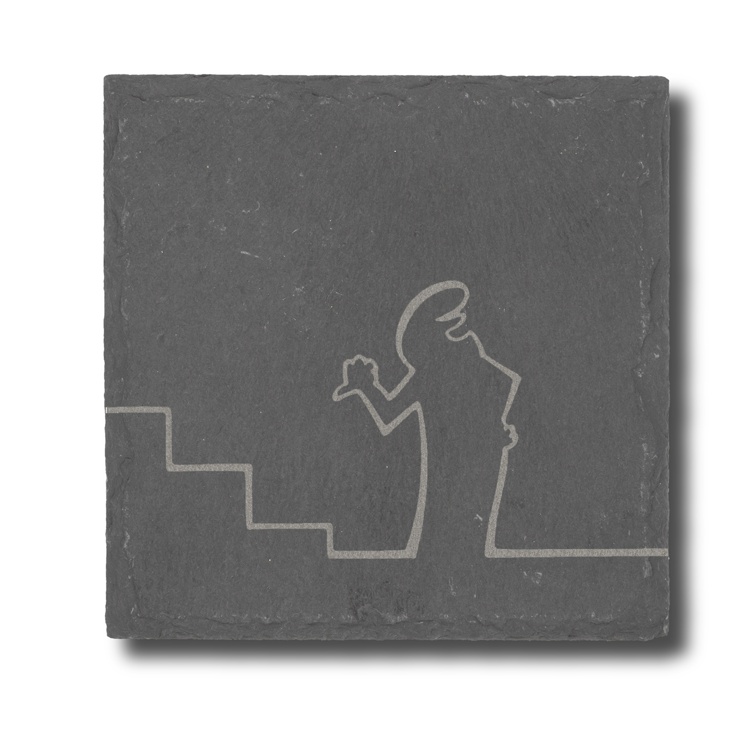 Slate coasters with La Linea inspired motifs / Dessous de verre en ardoise avec motifs inspirés par La Linea