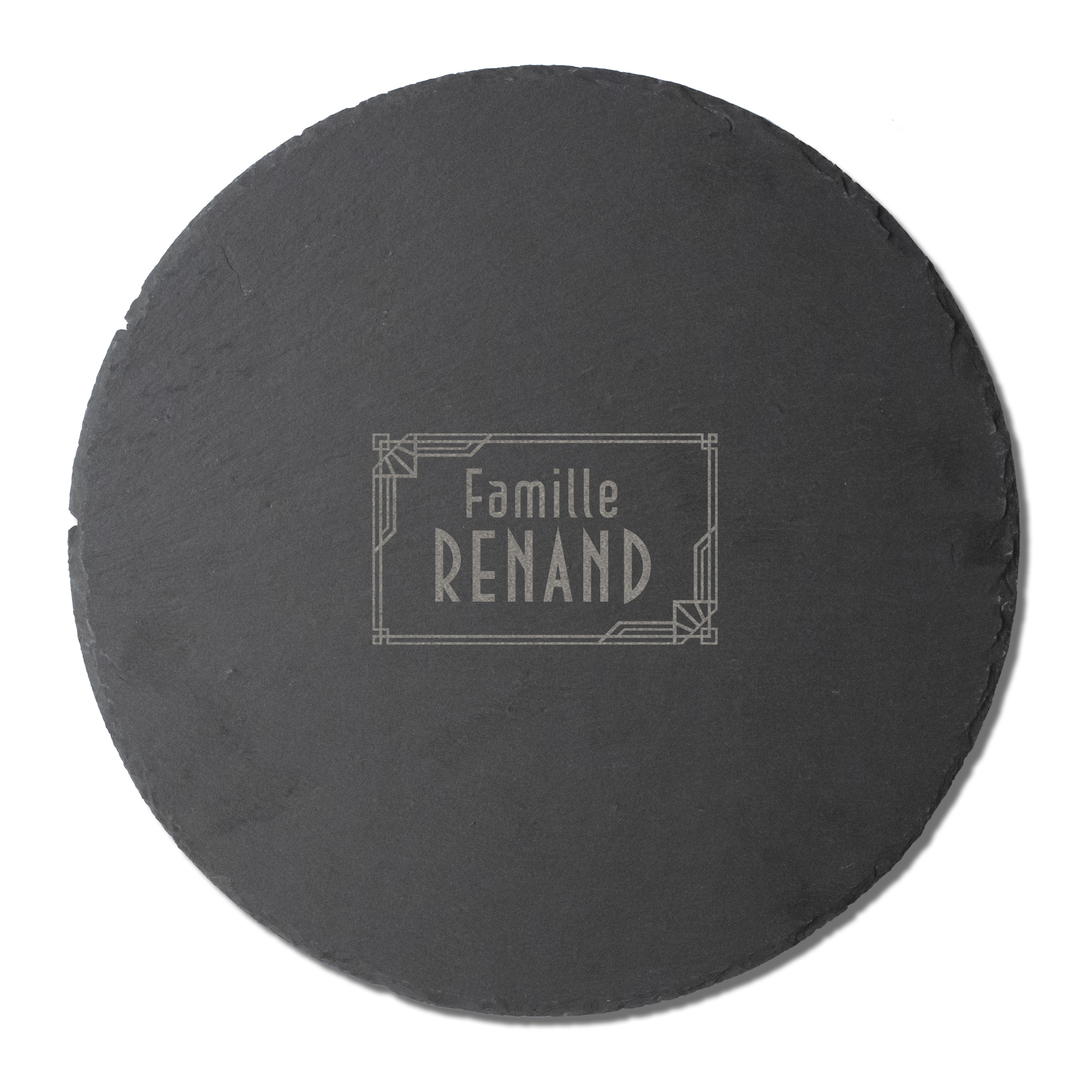 28cmØ Slate board - Customizable / Planche apéro en ardoise personnalisable