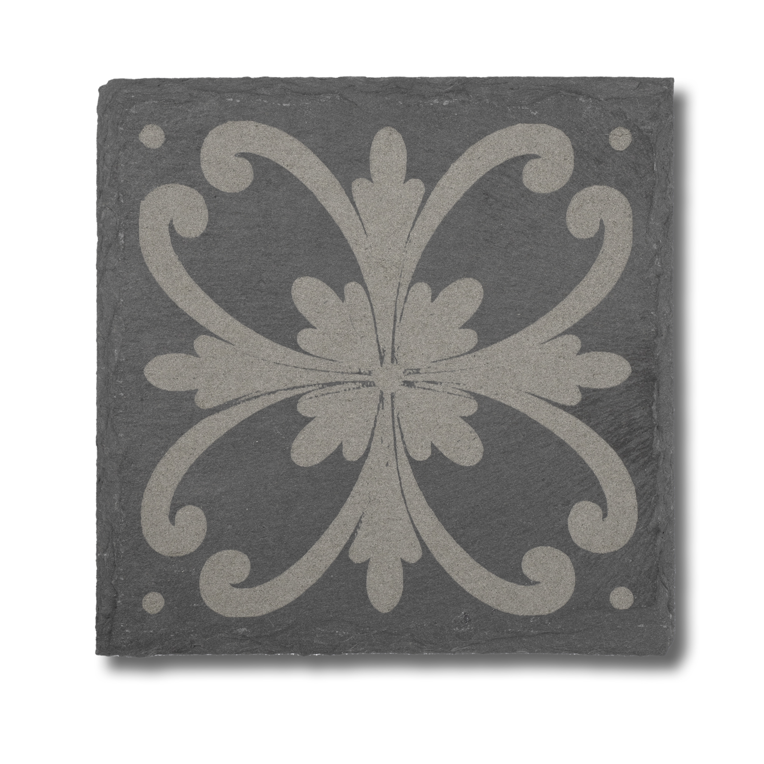 Slate coasters with Provence & Renaissance inspired motifs / Dessous de verre en ardoise avec motifs inspirés par la Provence et Renaissance