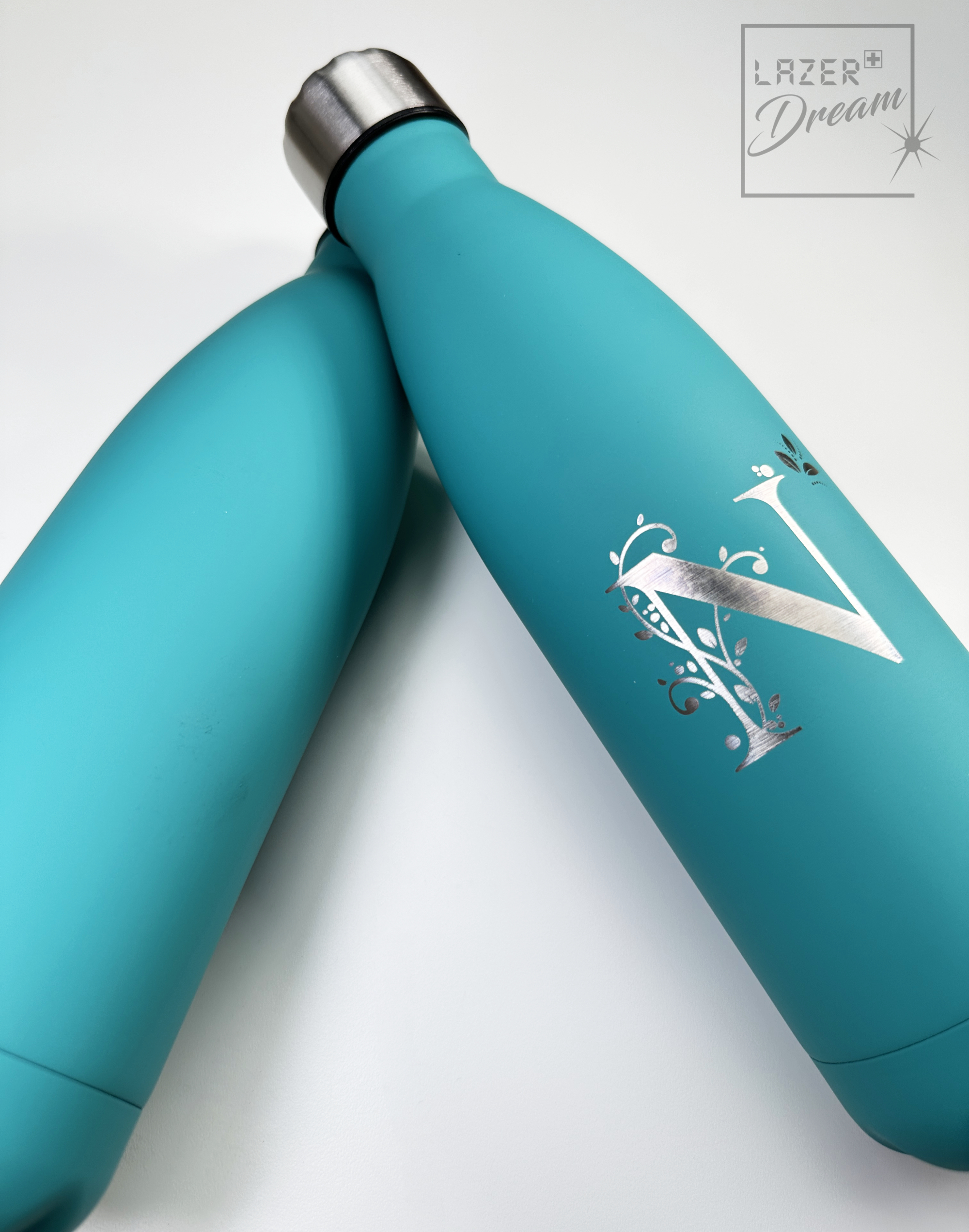 500ml Insulated water bottle - soft touch turquoise / Bouteille isotherme en acier inoxidable turquoise
