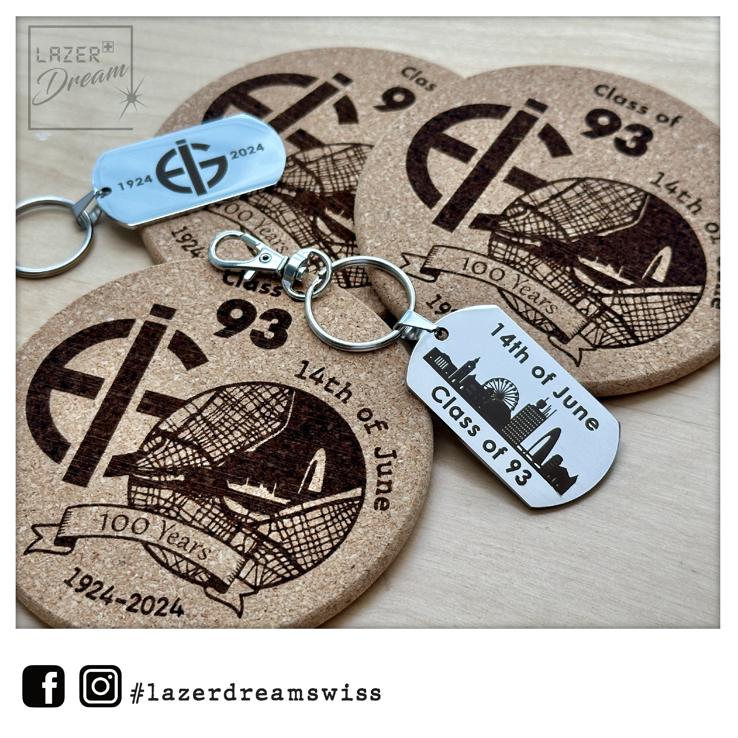 Cork coaster with your logo or motif / Dessous de verre en liège avec votre logo ou motif