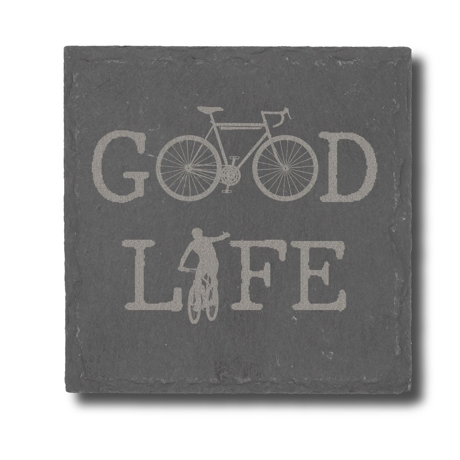 Slate coaster with your logo or your own motif / Dessous de verre en ardoise avec votre logo ou motif
