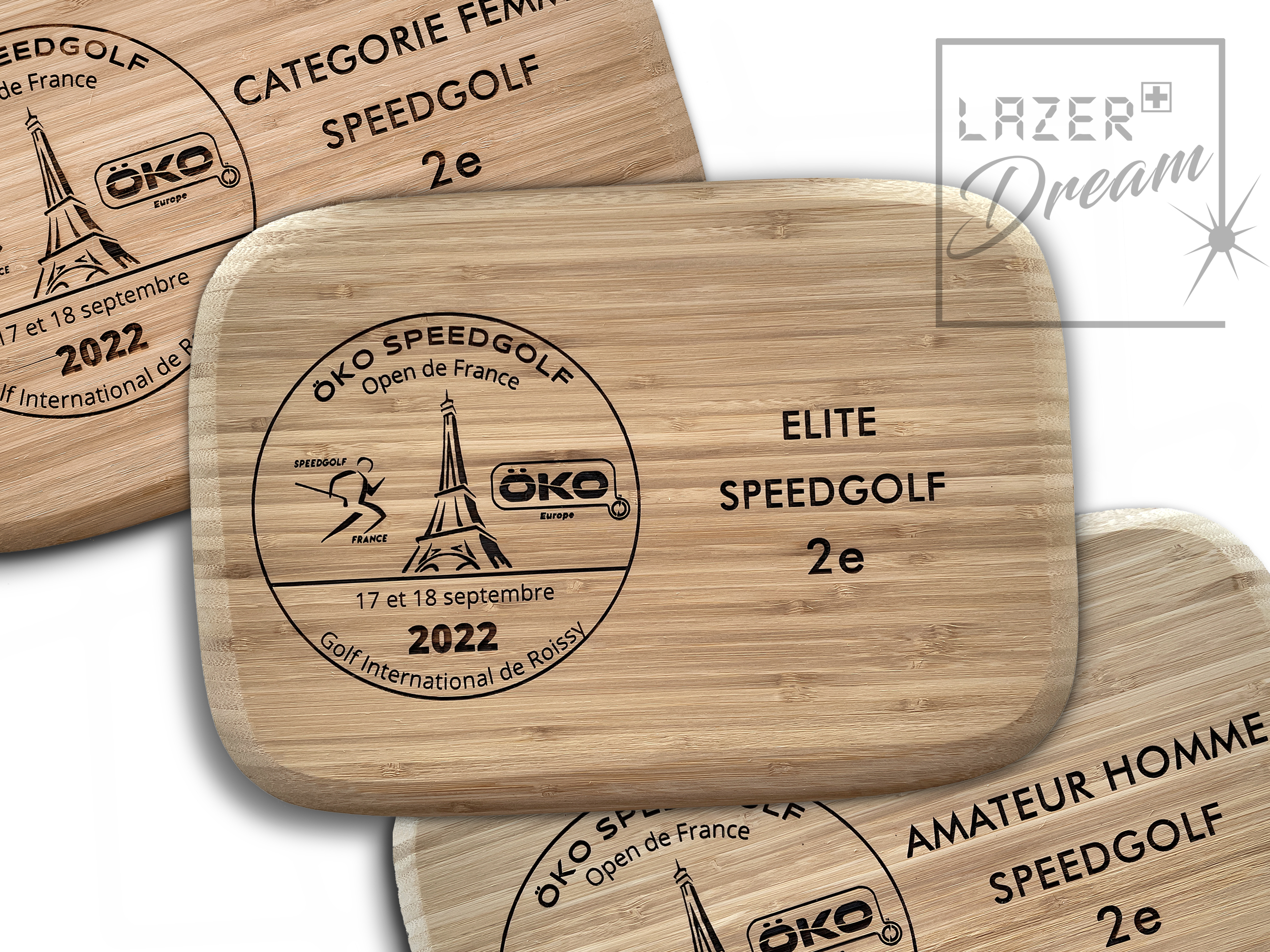 35x25x1.5cm Wooden board in bamboo with your logo or design / Planche à découper en bambou avec votre logo ou création
