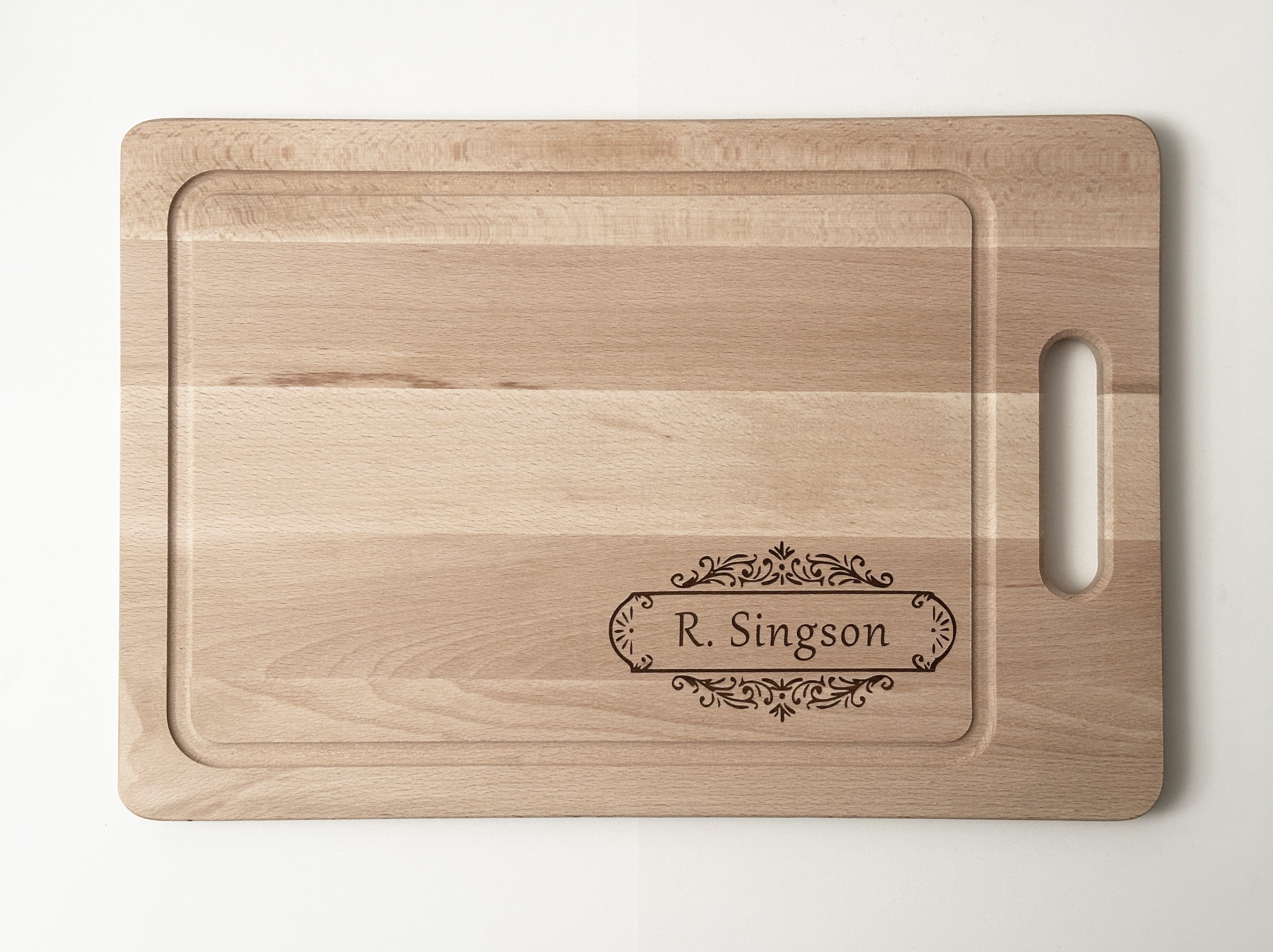 45x30x2cm Wooden board in European beech - Customizable / Planche à découper en hêtre (EU) personnalisable