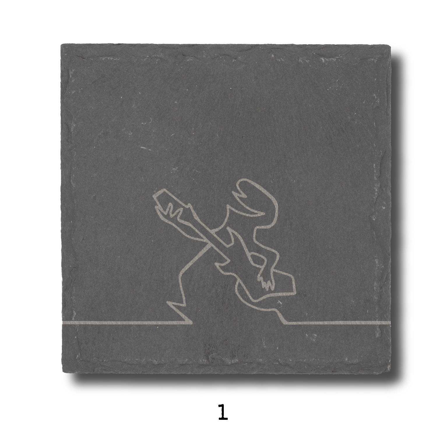 Slate coasters with La Linea inspired motifs / Dessous de verre en ardoise avec motifs inspirés par La Linea