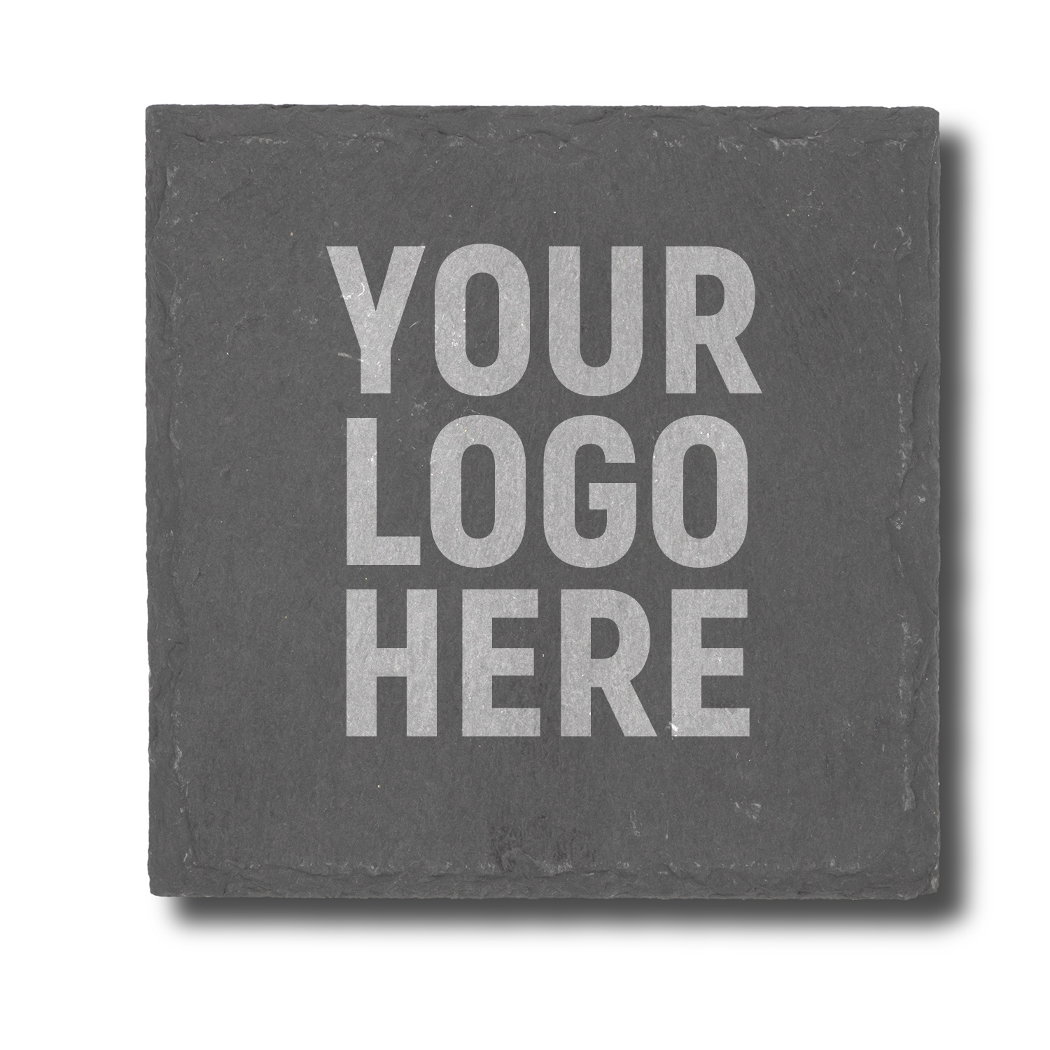 Slate coaster with your logo or your own motif / Dessous de verre en ardoise avec votre logo ou motif