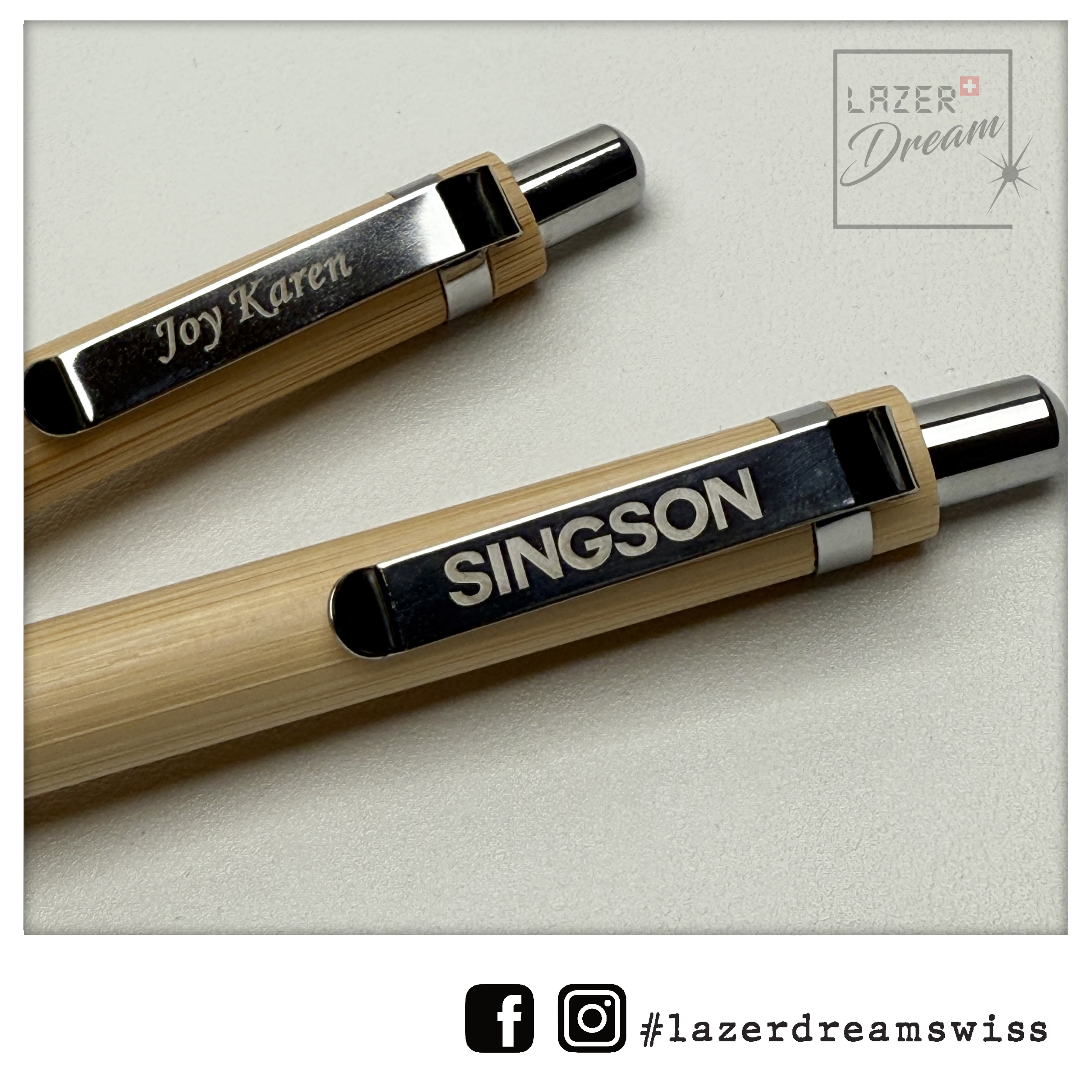 Bamboo pen with your name/ Stylo en bambou avec votre nom