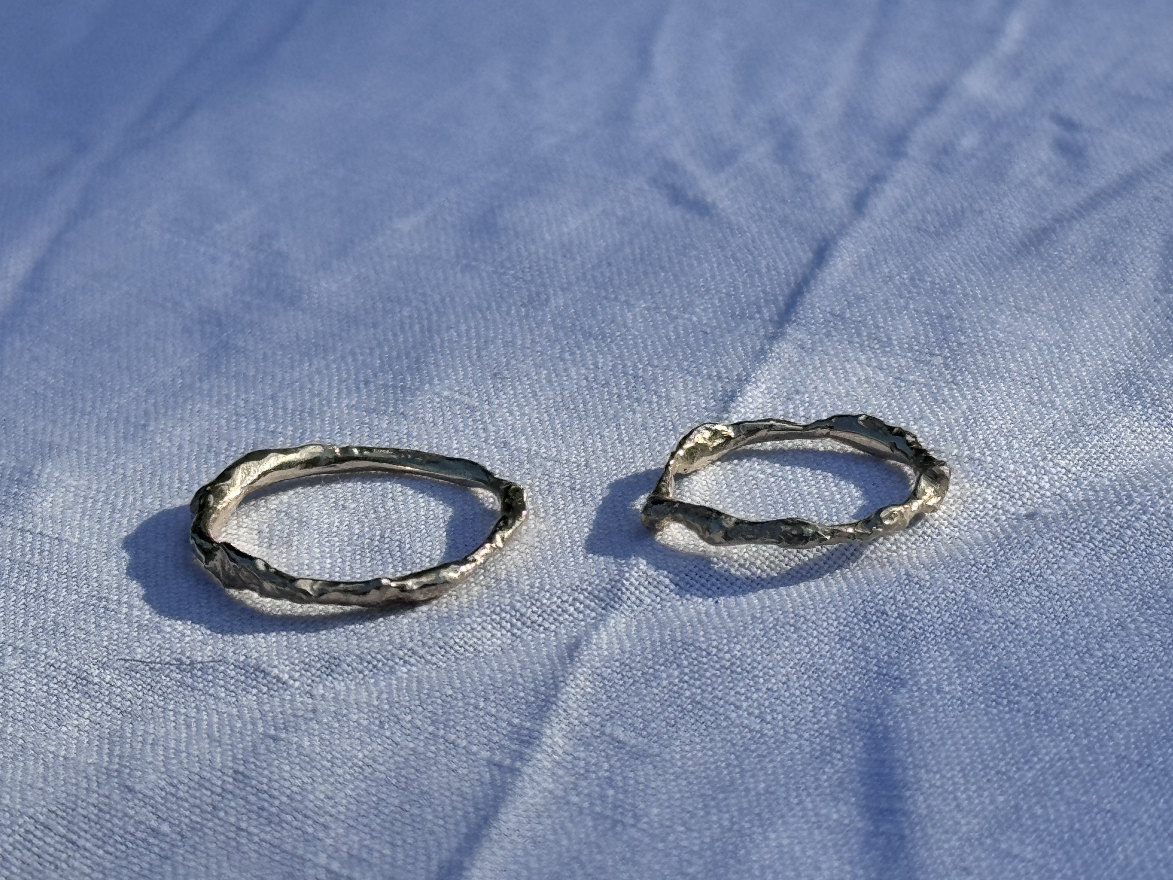Lucky knots tiny wedding rings