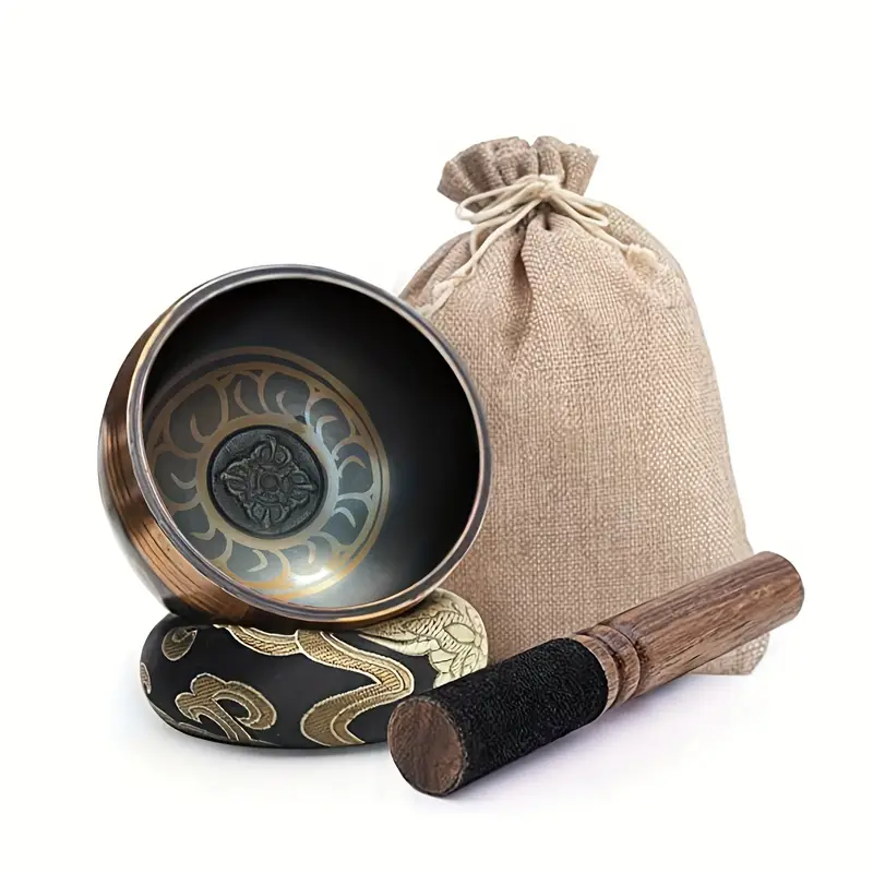 Handcrafted Meditation Singing Bowl Set with Bag