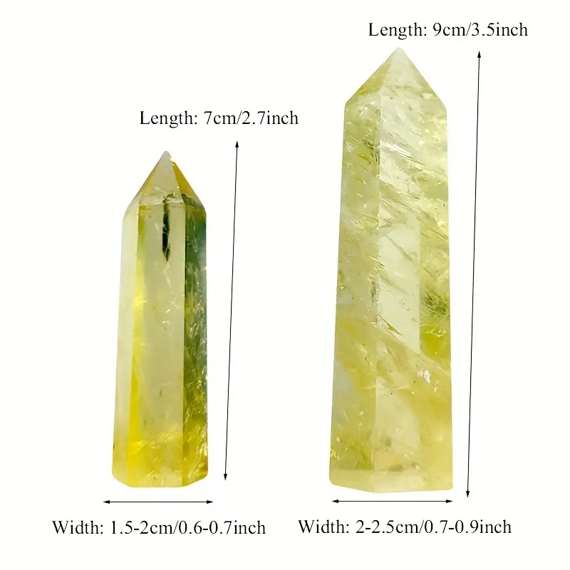 Natural Crystal Point Citrine Obelisk Yellow Quartz 