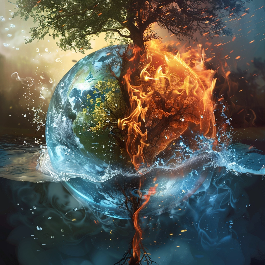 Fire, Earth,Water,Air