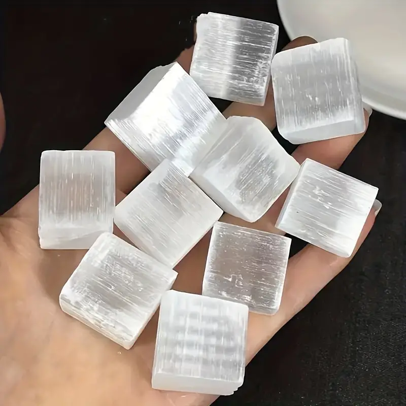 1 Pack Natural Selenite Crystal Block, 