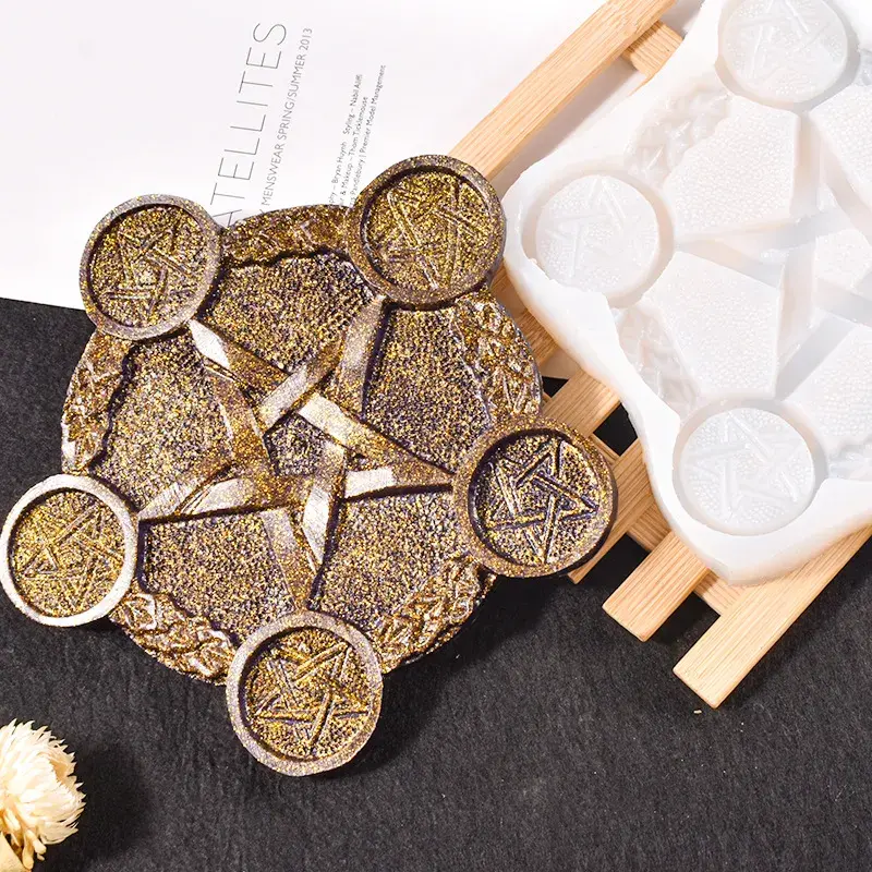 1pc Astrology Pentacle Altar Tray For Divination,