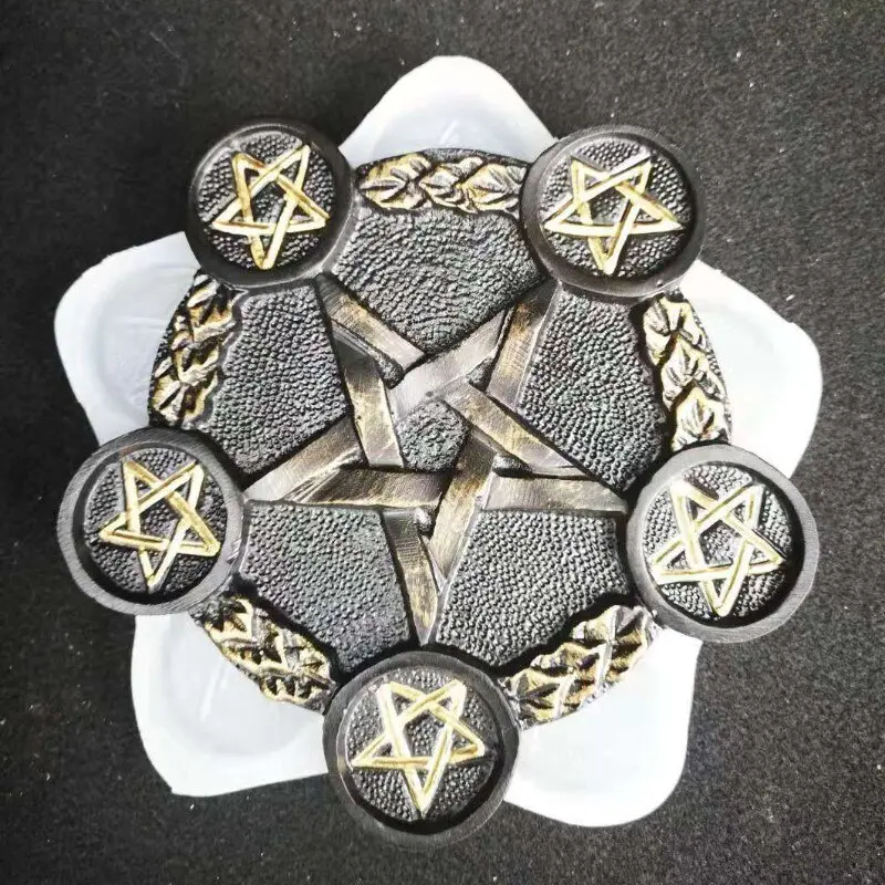 1pc Astrology Pentacle Altar Tray For Divination, 